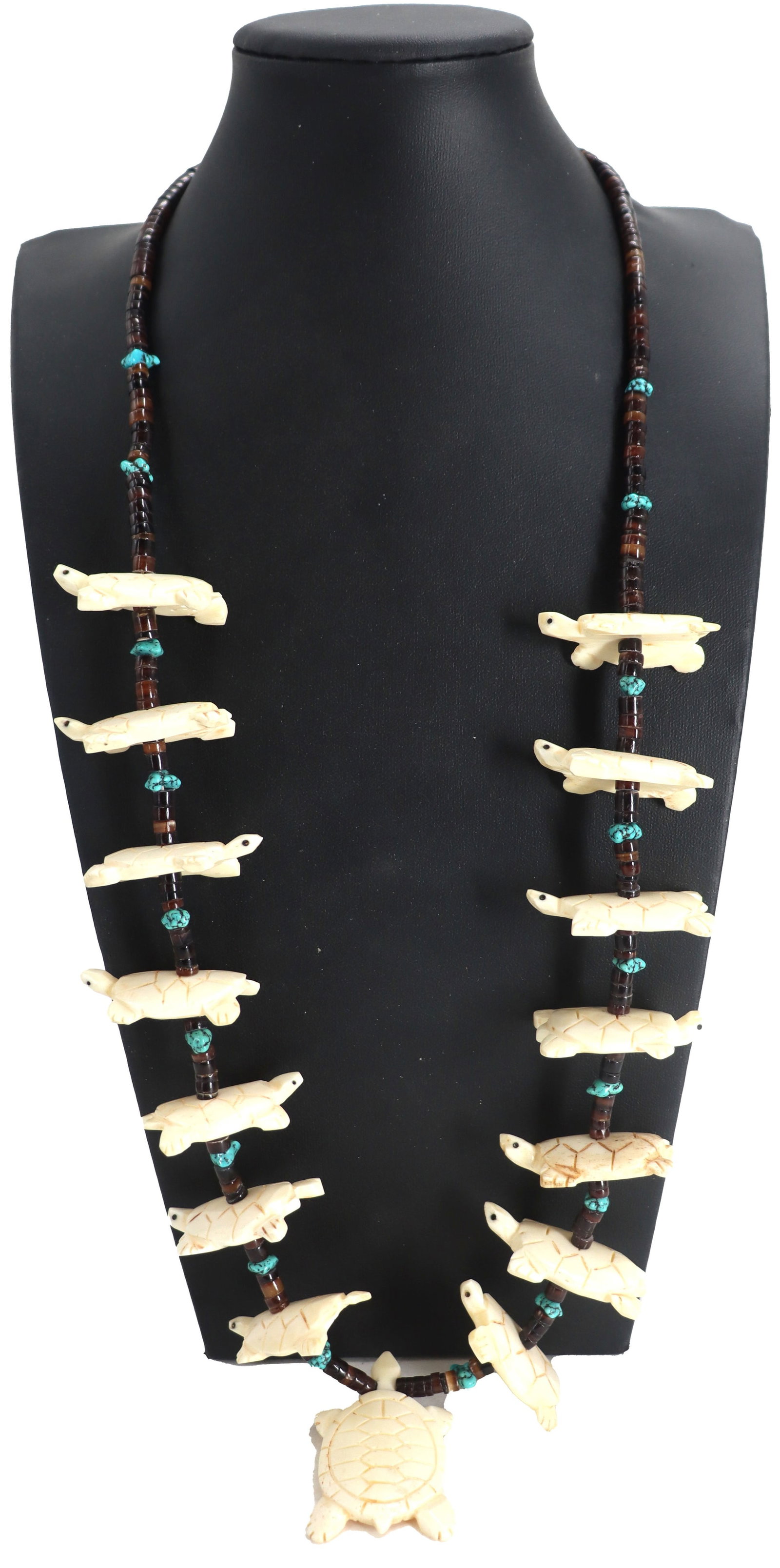 Turquoise and Bone Necklace (1 of 13)