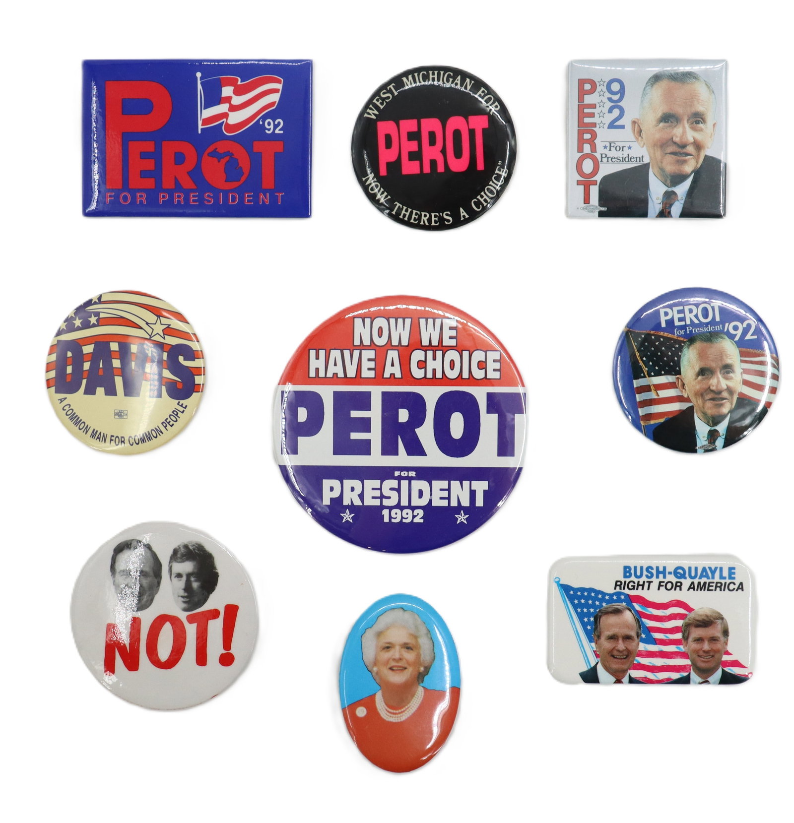 (9) Collection of Ross Perot Campaign Pins (1 of 11)