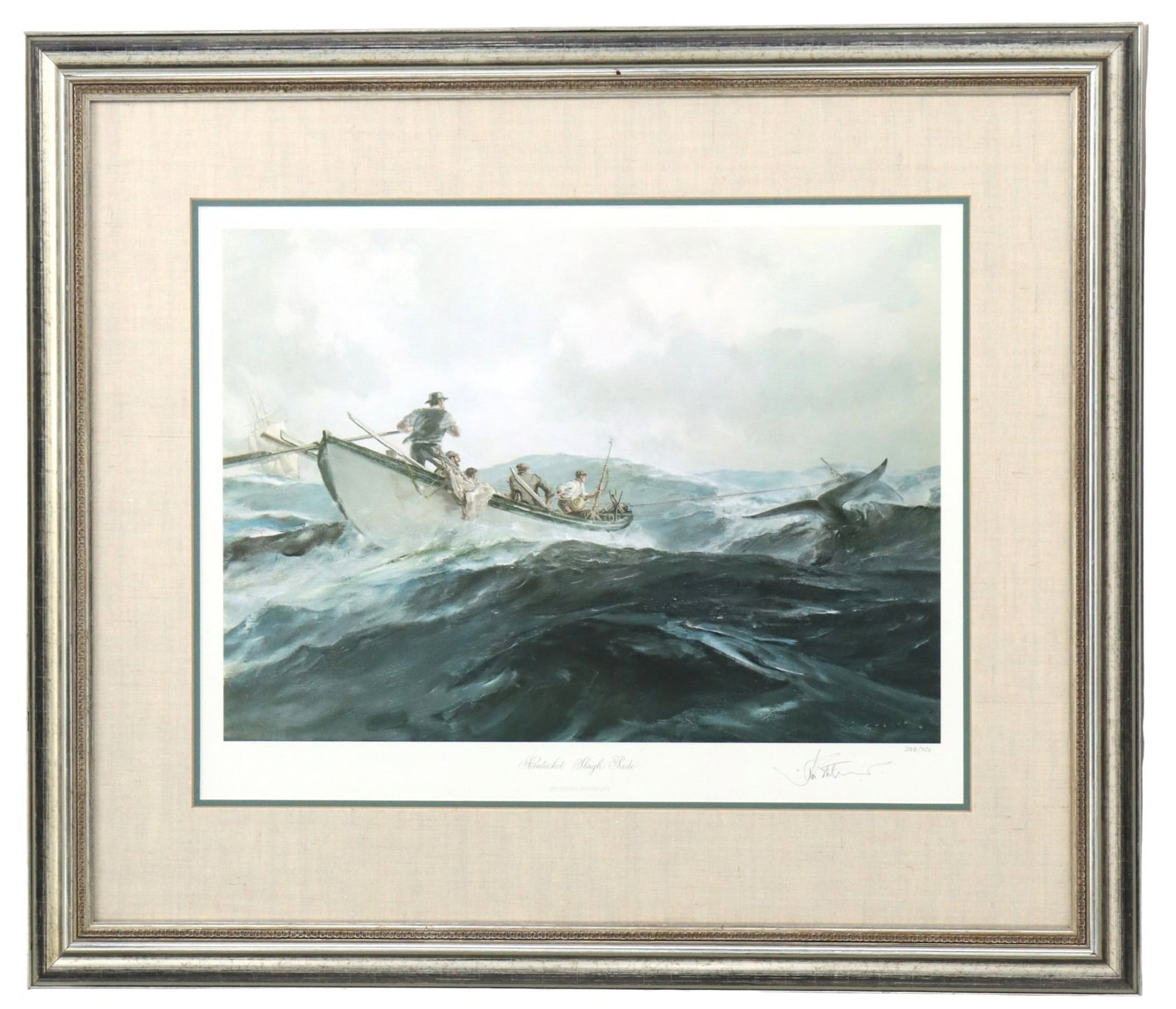 John Stobart (1929-2023) American, Limited Edition Maritime Lithograph Print "Nantucket Sleigh (1 of 12)