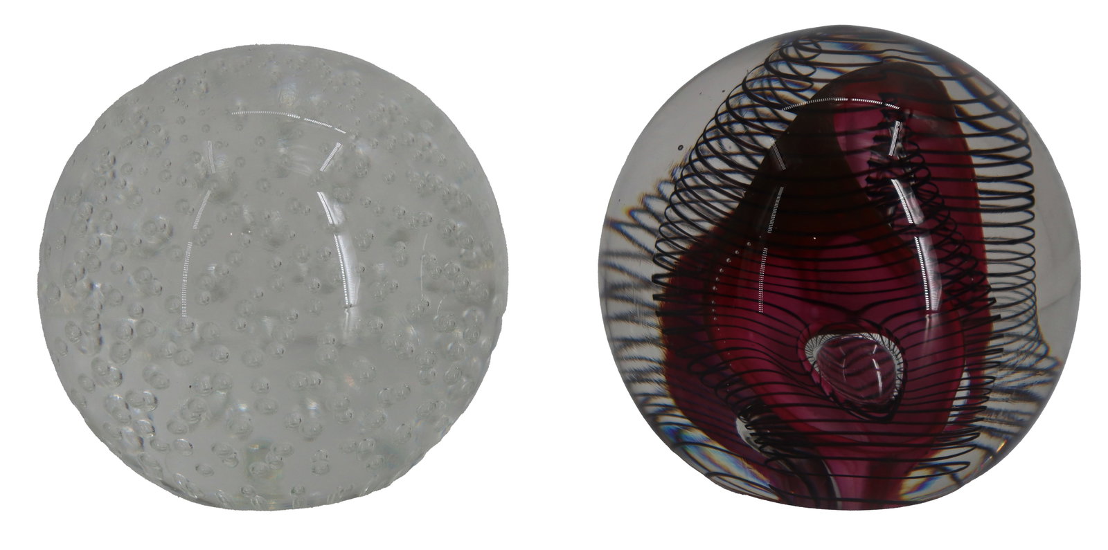 Hal David Berger (1953-2003) American, (2) Art Glass Paperweights (1 of 11)