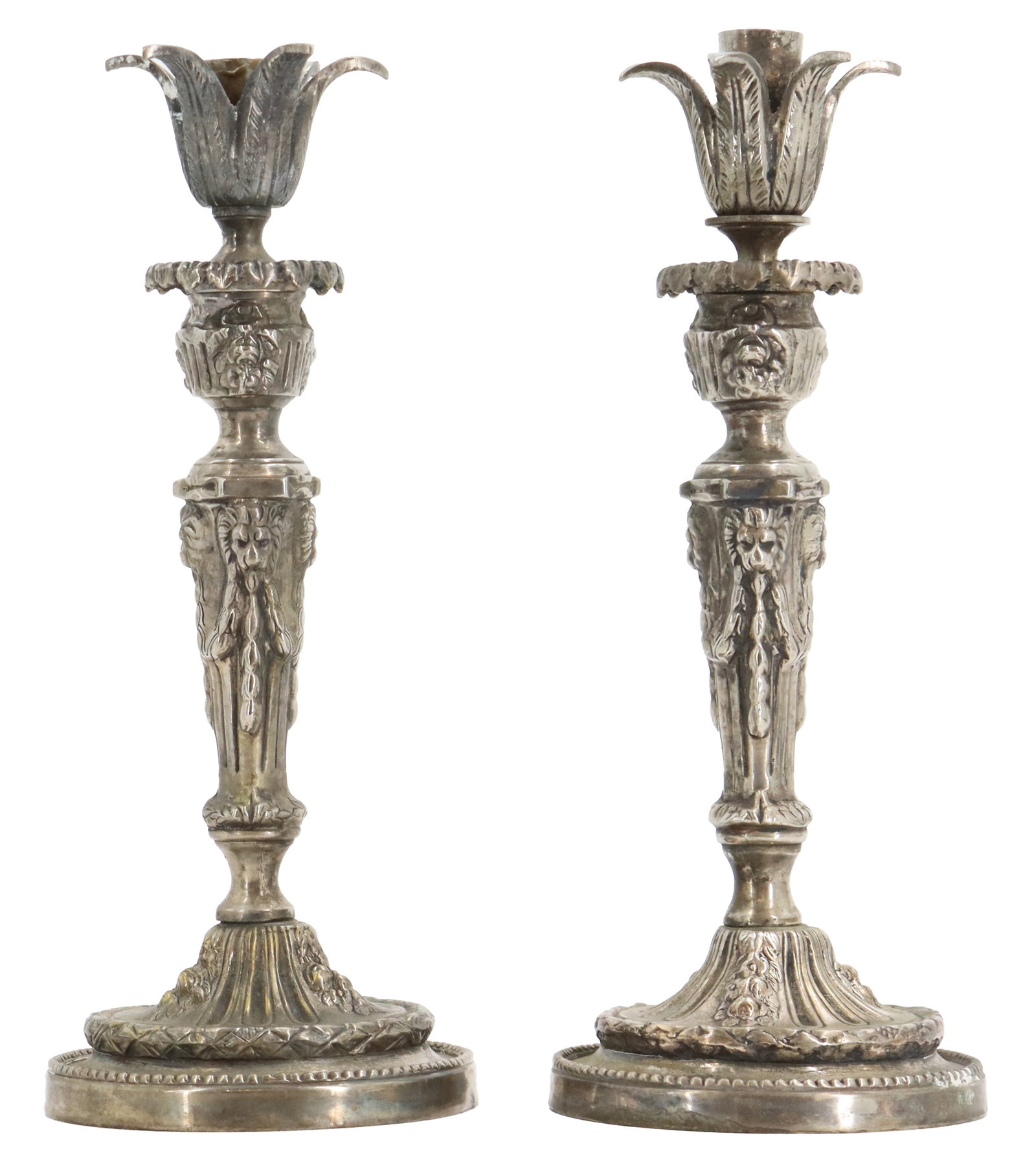 Pair of Castilian Imports Regency Style Silverplated Candlesticks (1 of 12)