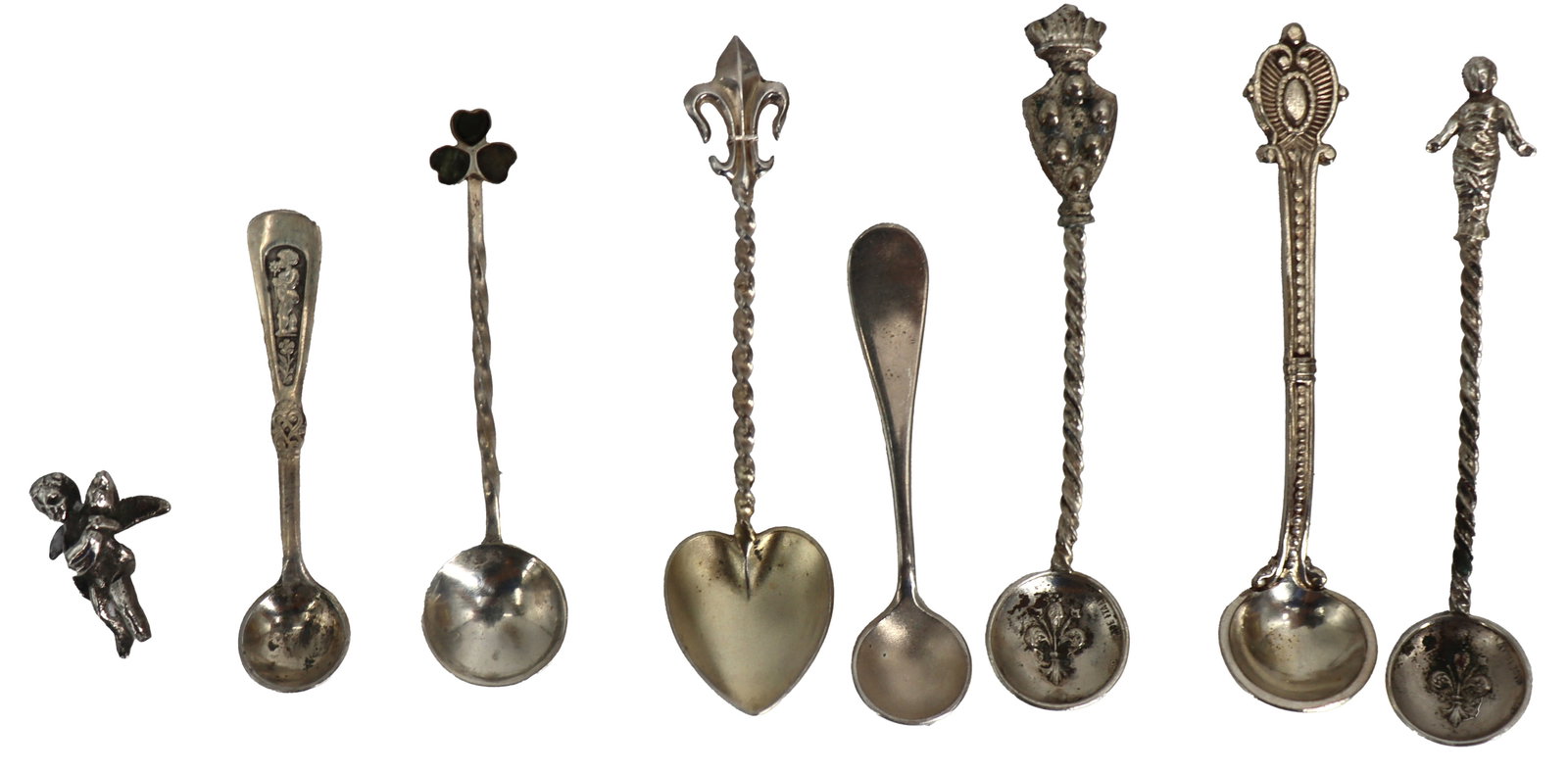 (7) Silverplated Spoons and (1) Decorative Cherub (1 of 11)