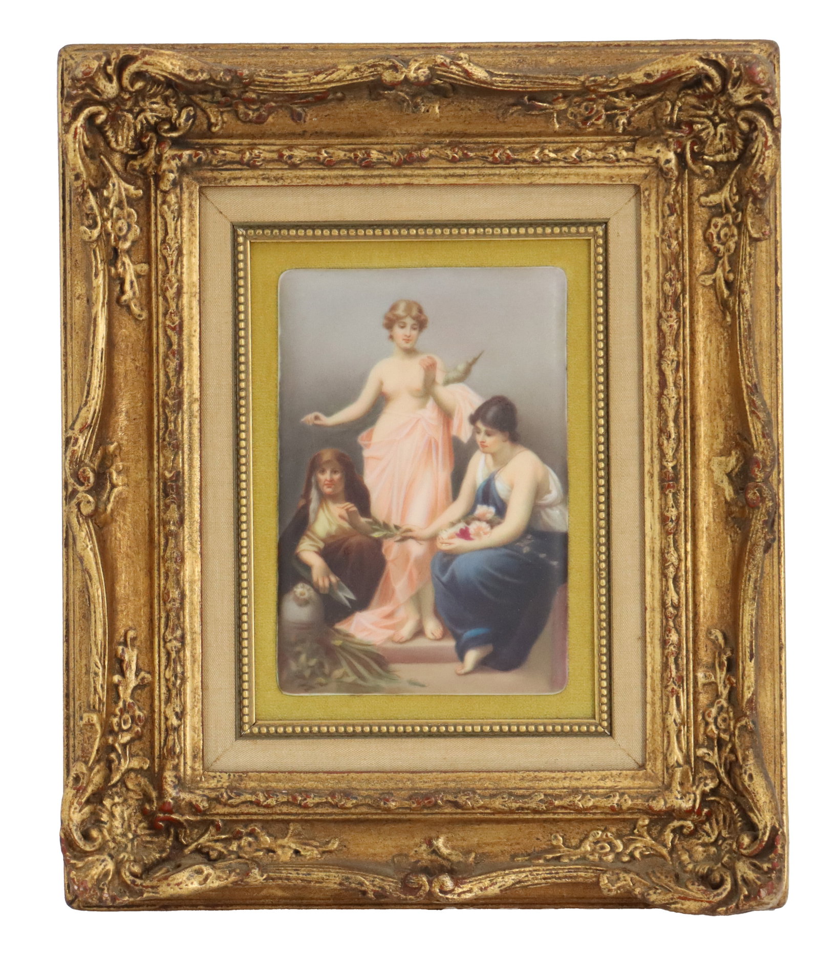 German KPM Neoclassical Porcelain Plaque "The Three Fates" (1 of 6)