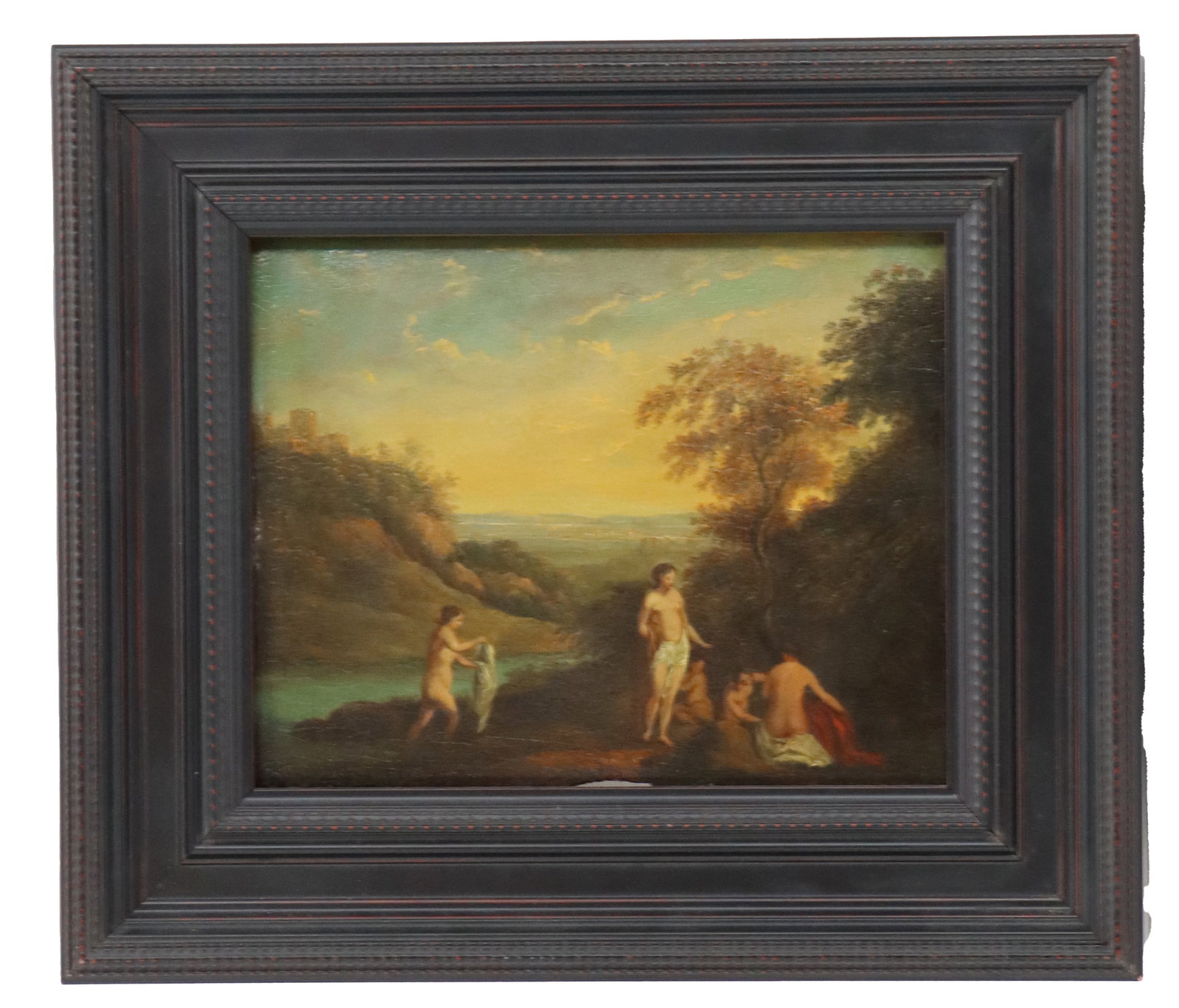 After Cornelis van Poelenburgh (Circa 1586-1667) Dutch, Oil on Canvas Nude Figures Bathing in (1 of 8)