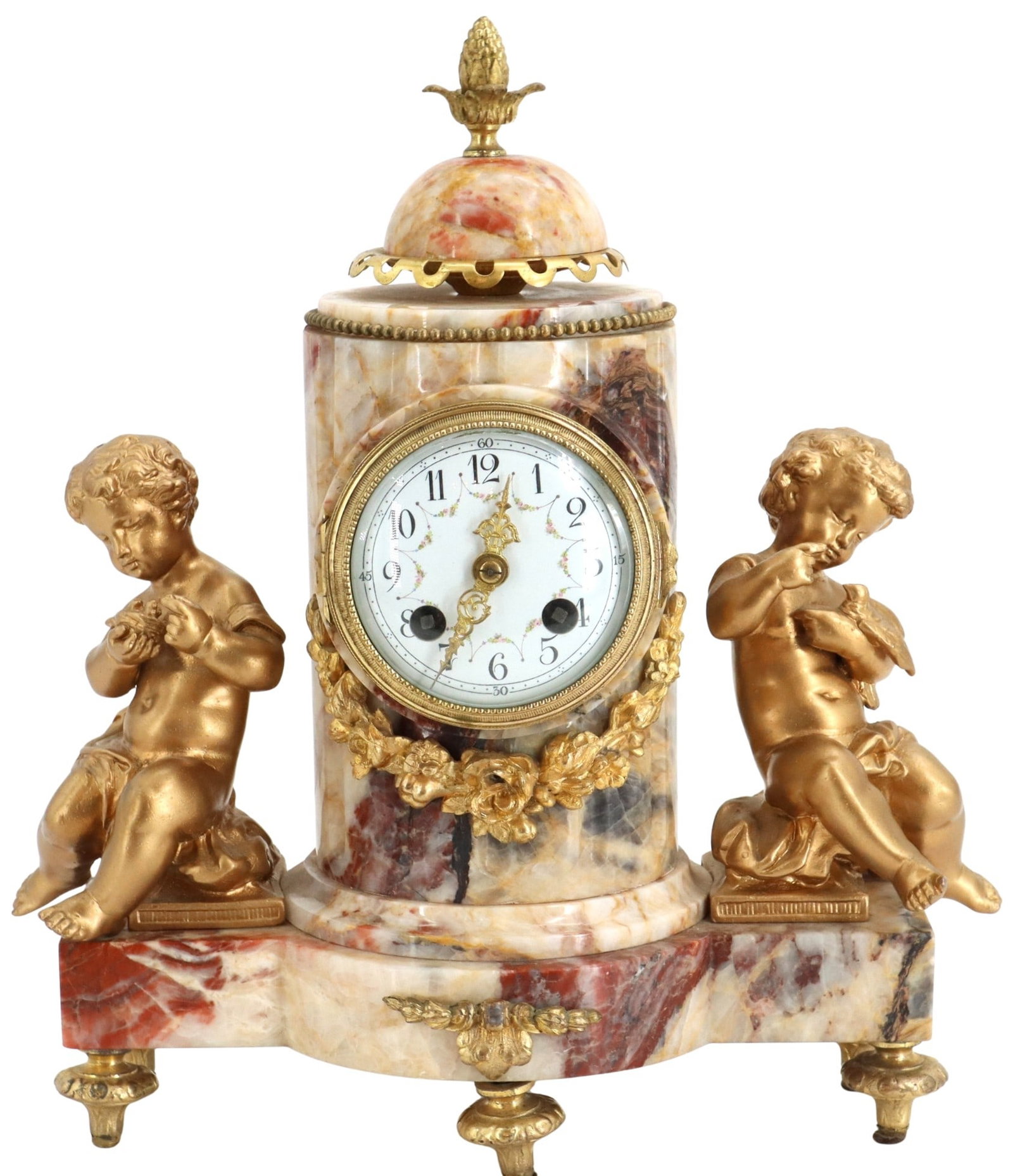 Ornate 19th Century French Rococo Style Gilt Bronze and Onyx Mantel Clock (1 of 19)
