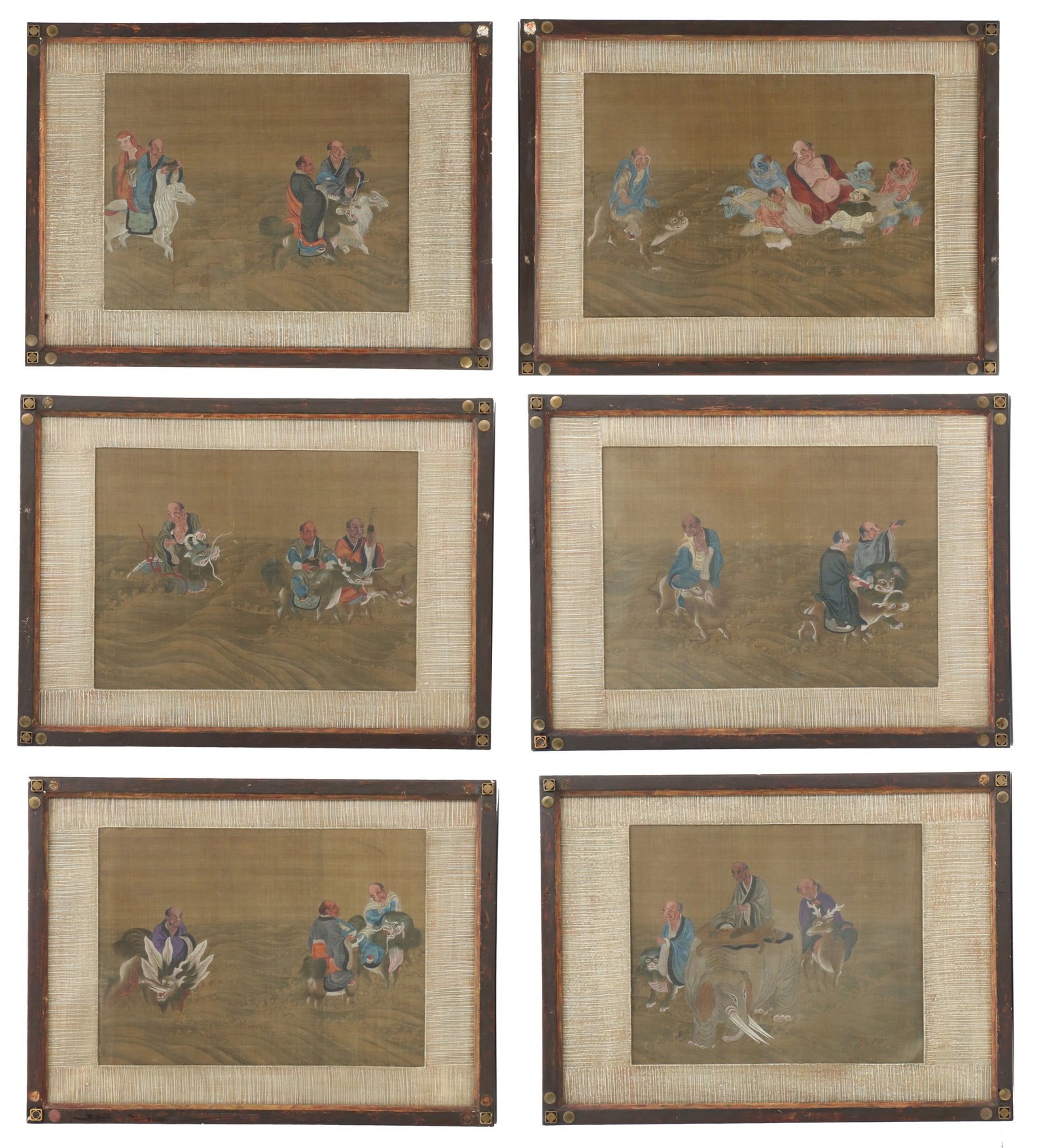 (6) Late Ming/Early Qing Chinese Scroll in Six Framed Fragments (1 of 20)