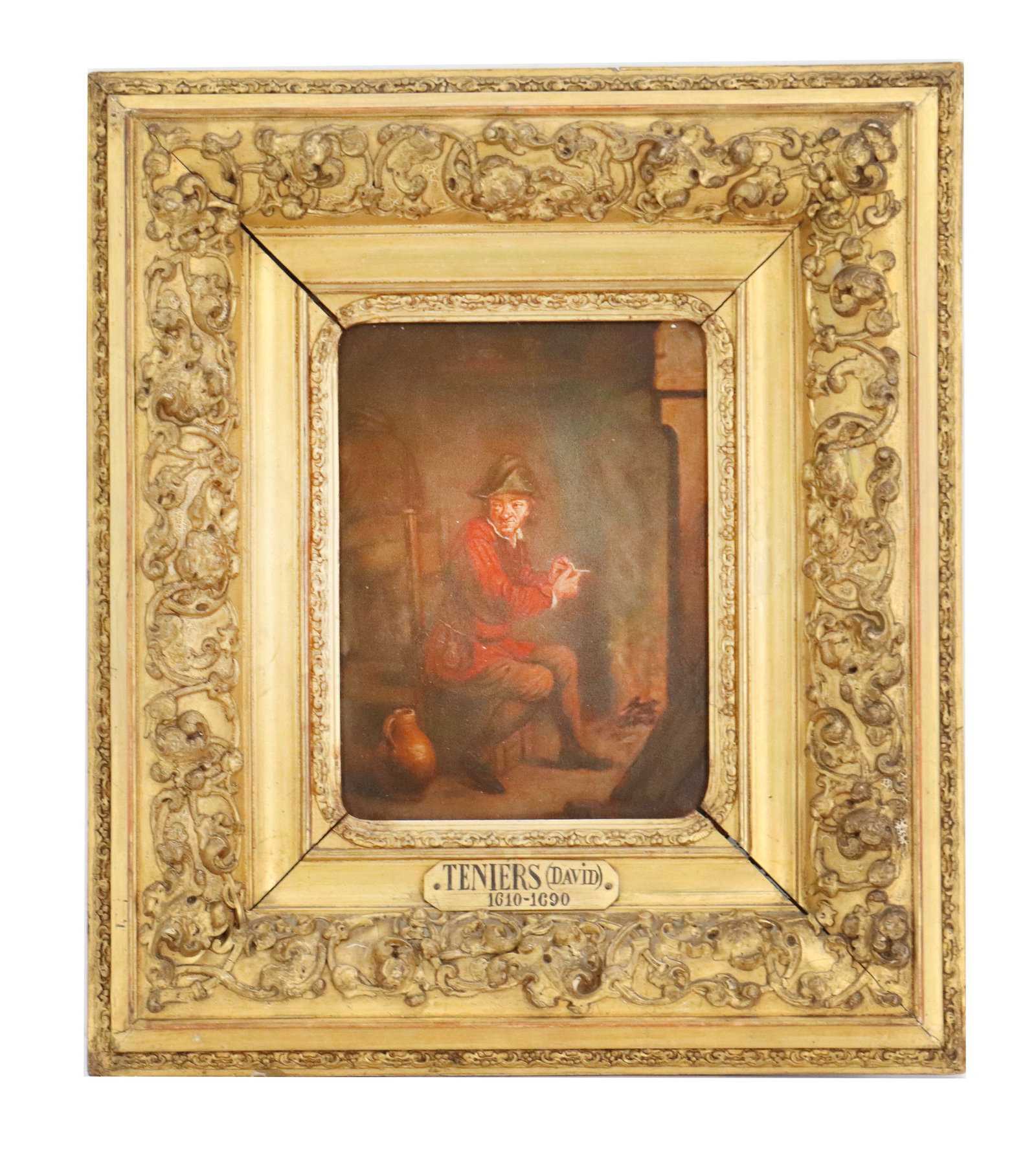 Attributed to David Teniers the Younger (1610–1690) Flemish, Oil on Board Figural Genre Painting (1 of 12)