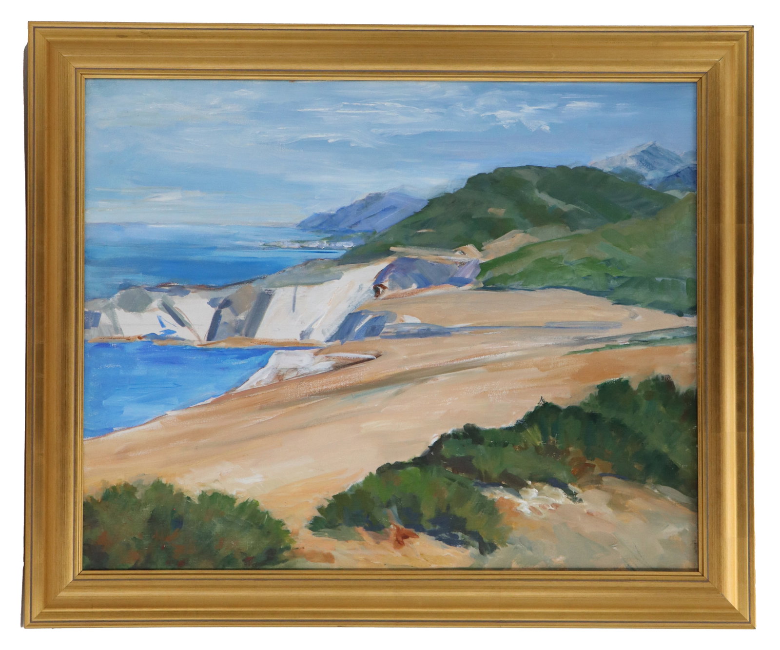 Attributed to Lundy Siegriest (1925-1985) American, Oil on Canvas California Landscape: Headlands Attributed to Lundy Siegriest (1925-1985) American, Oil on Canvas California Landscape. View of the Marin Coast Headlands near San Francisco. Overall Size: 29 x 35 in.