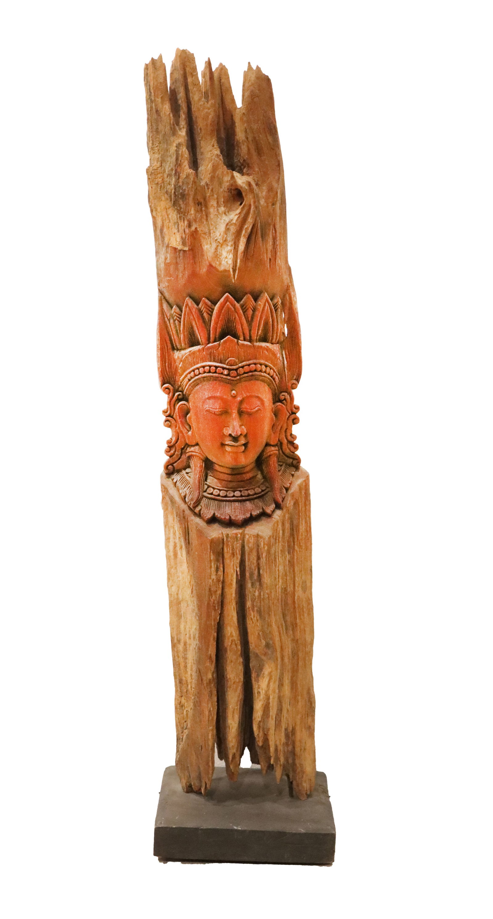 Southeast Asian Hand Carved Wooden Goddess Figure (1 of 17)