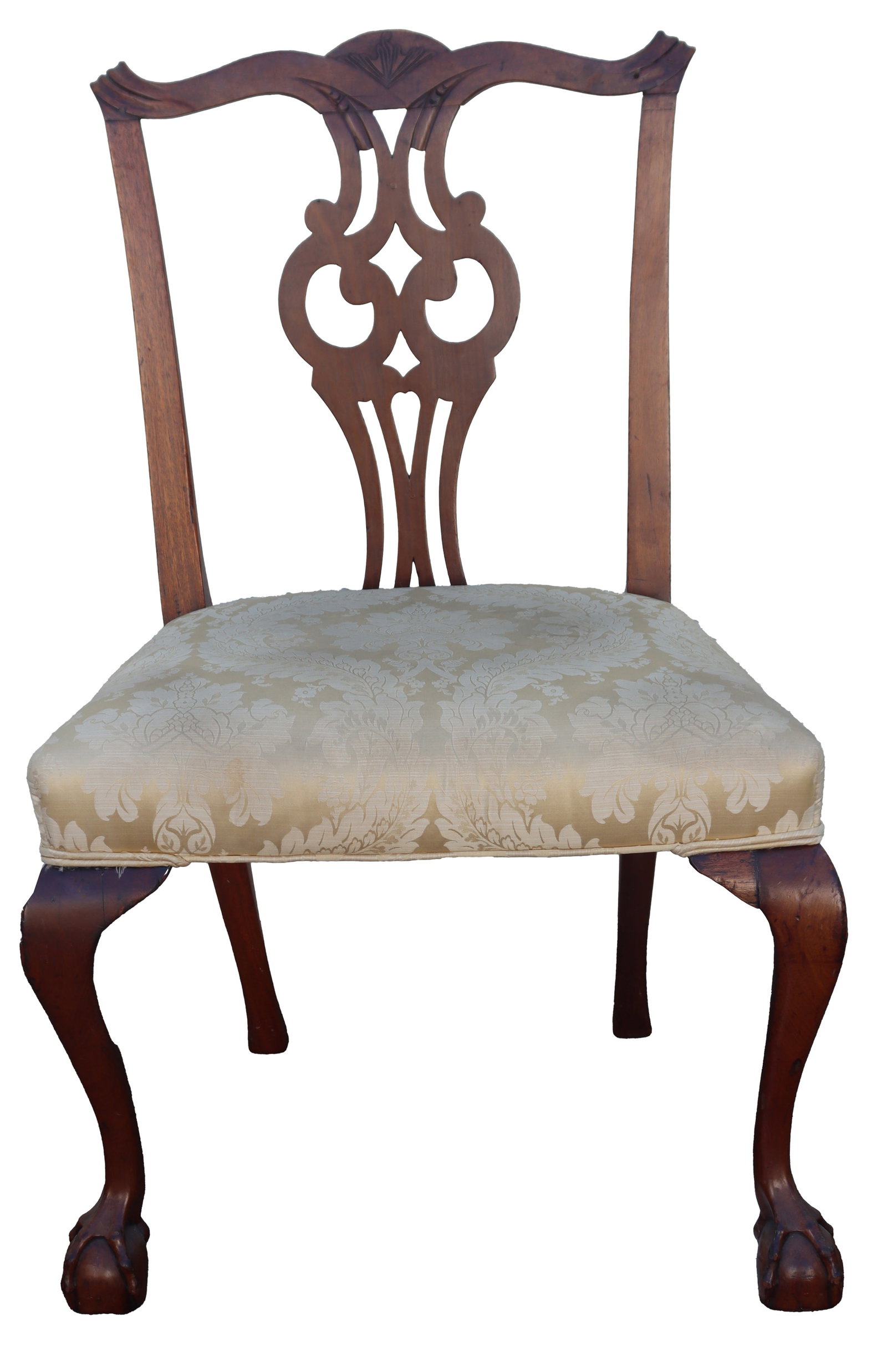 Cherry Traditional Chippendale Style Dining Side Chair (1 of 20)