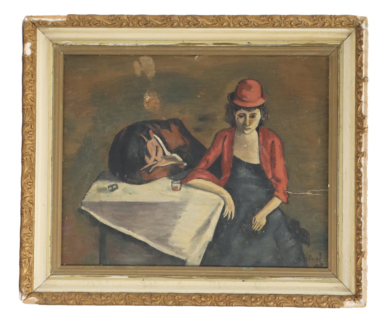 Circle of Elaine Fried de Kooning Oil on Canvas - AS IS (1 of 15)