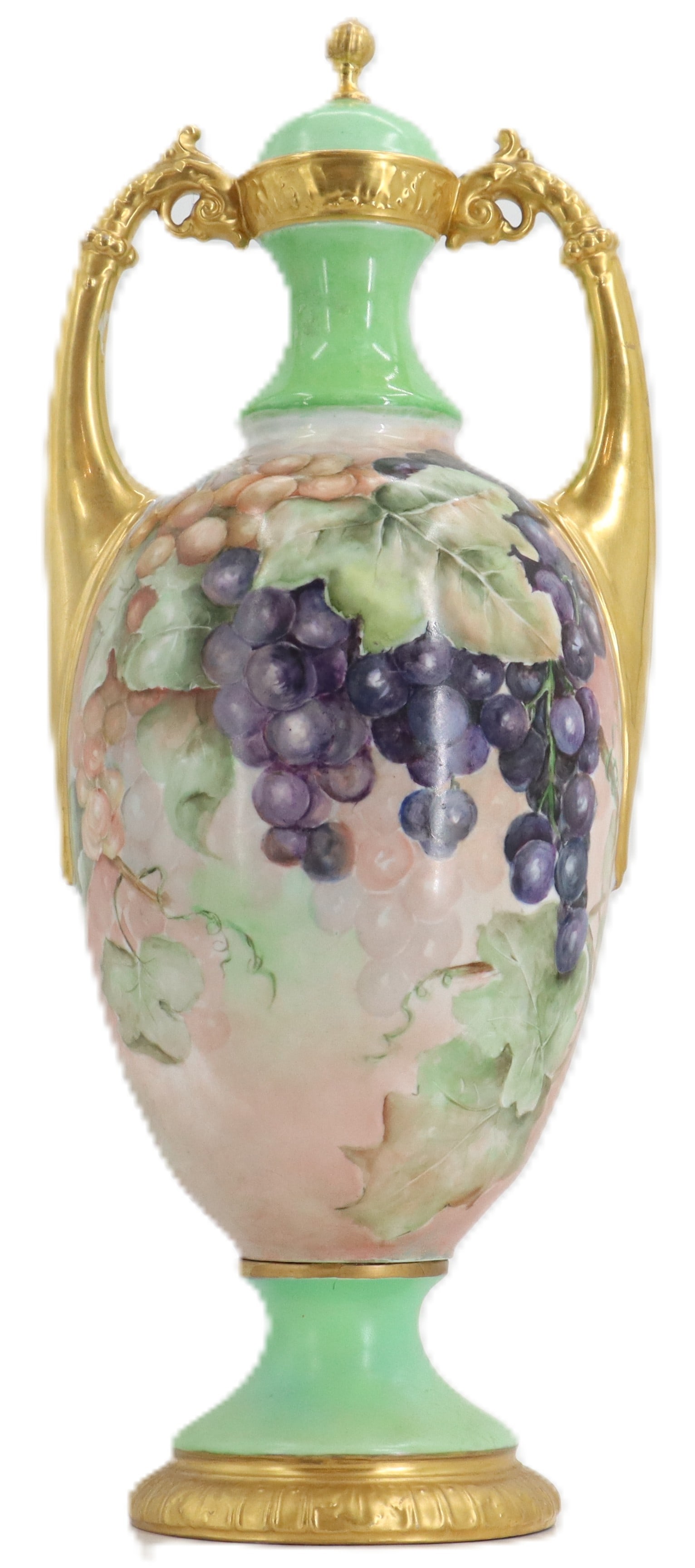 Vintage Hand Painted Porcelain Double Handle Vase (1 of 15)