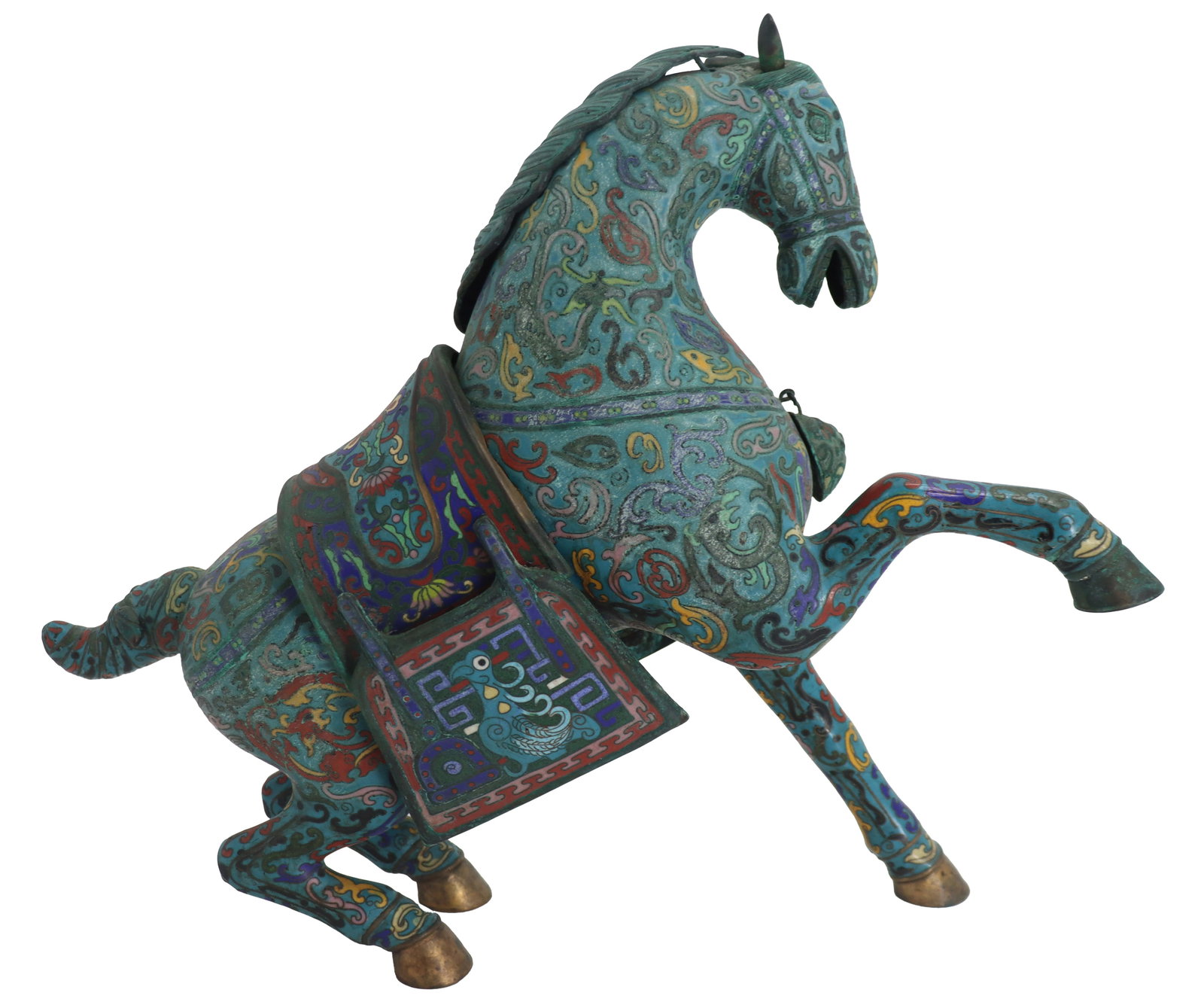 Chinese Cloisonne Rearing Horse Sculpture (1 of 20)