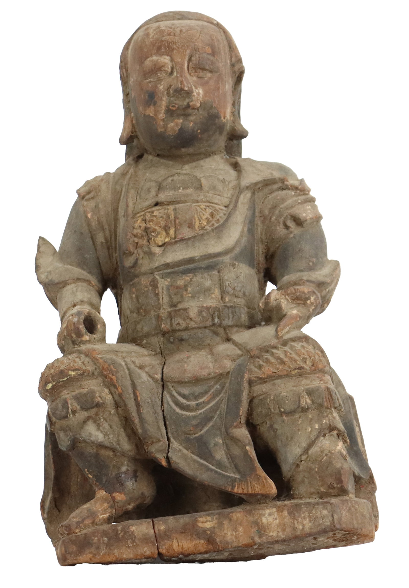 Antique Chinese Carved Wood Daoist Figure of Zhenwu (1 of 15)