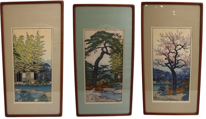 Toshi Yoshida (1911-1995) Japanese, (3) Woodblock Prints (1 of 20)