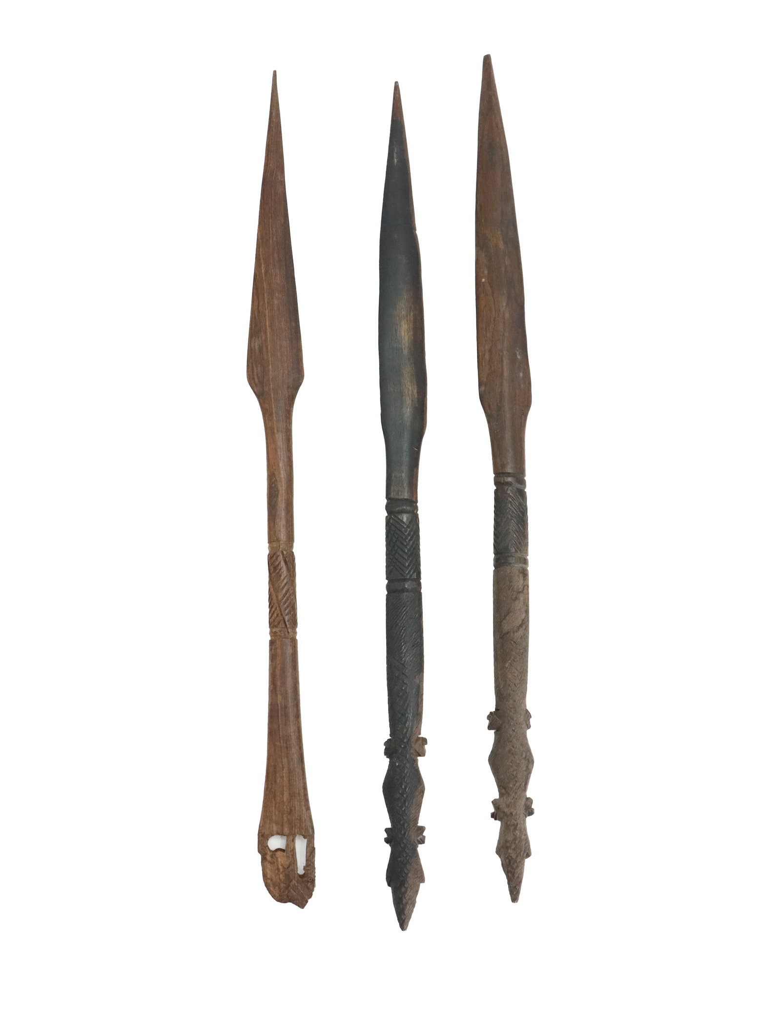 (3) Papua New Guinean Decorative Wooden Spearheads (1 of 16)