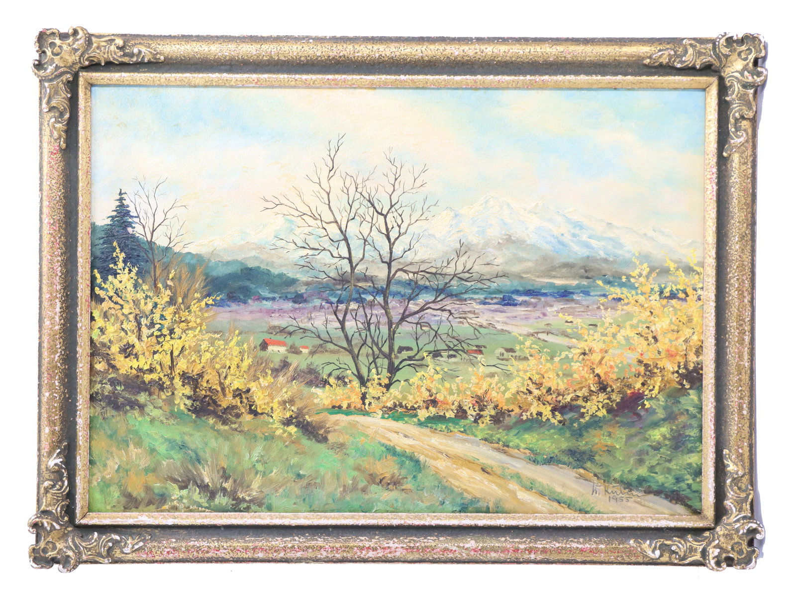 Hans?Kuhn (1905-1991) German, Oil on Canvas Landscape (1 of 8)