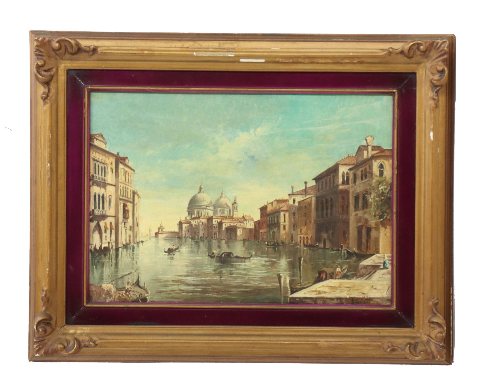 Oil on Canvas Venetian Canal Cityscape (1 of 13)