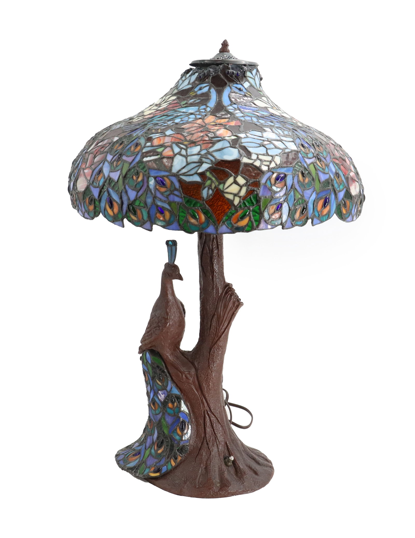 Tiffany Style Stained Glass Table Lamp (1 of 19)