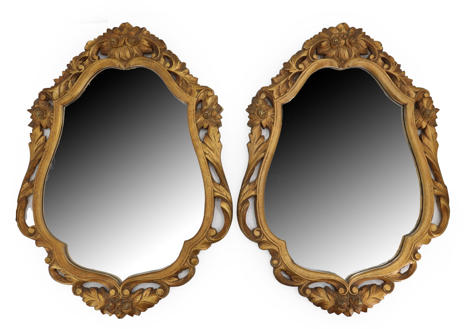 (2) Rococo Style Carved Giltwood Mirror (1 of 18)