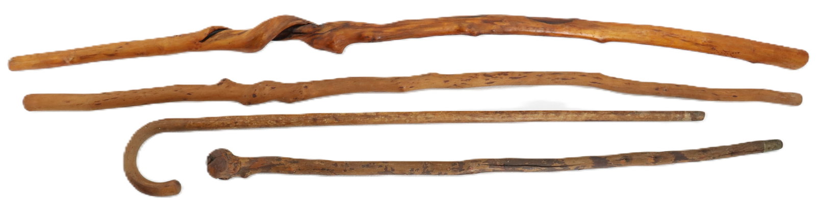 (4) Vintage Carved Wood Walking Sticks (1 of 19)