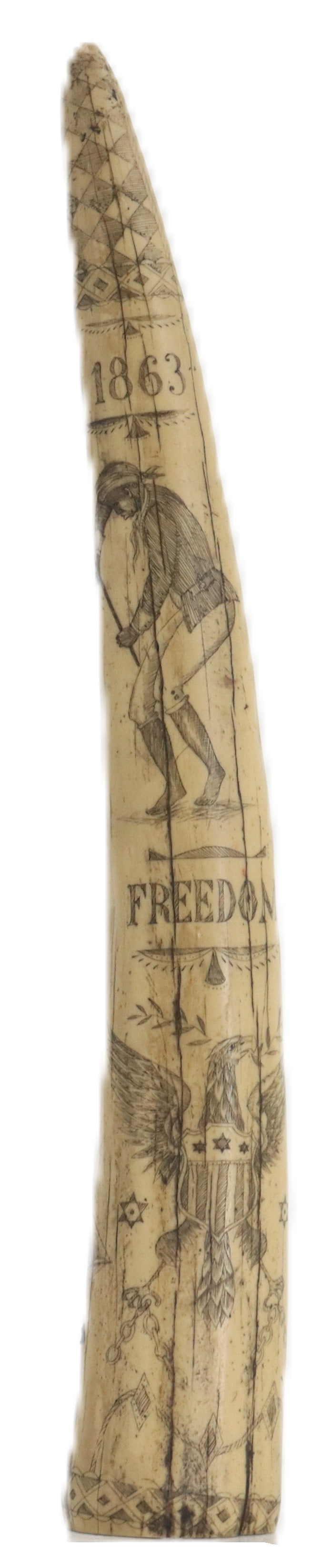 American Replica Scrimshaw Etched Resin Tusk (1 of 13)