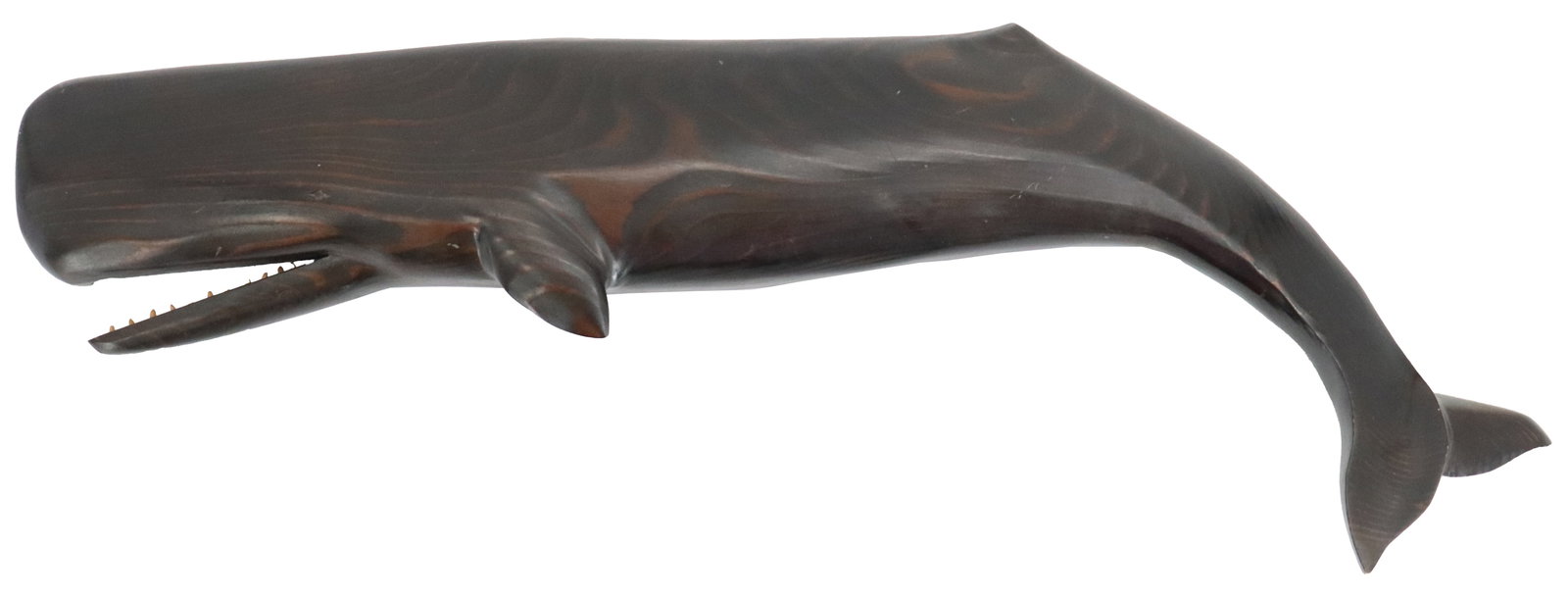 Large Folk Art Carved Wood Sperm Whale (1 of 14)