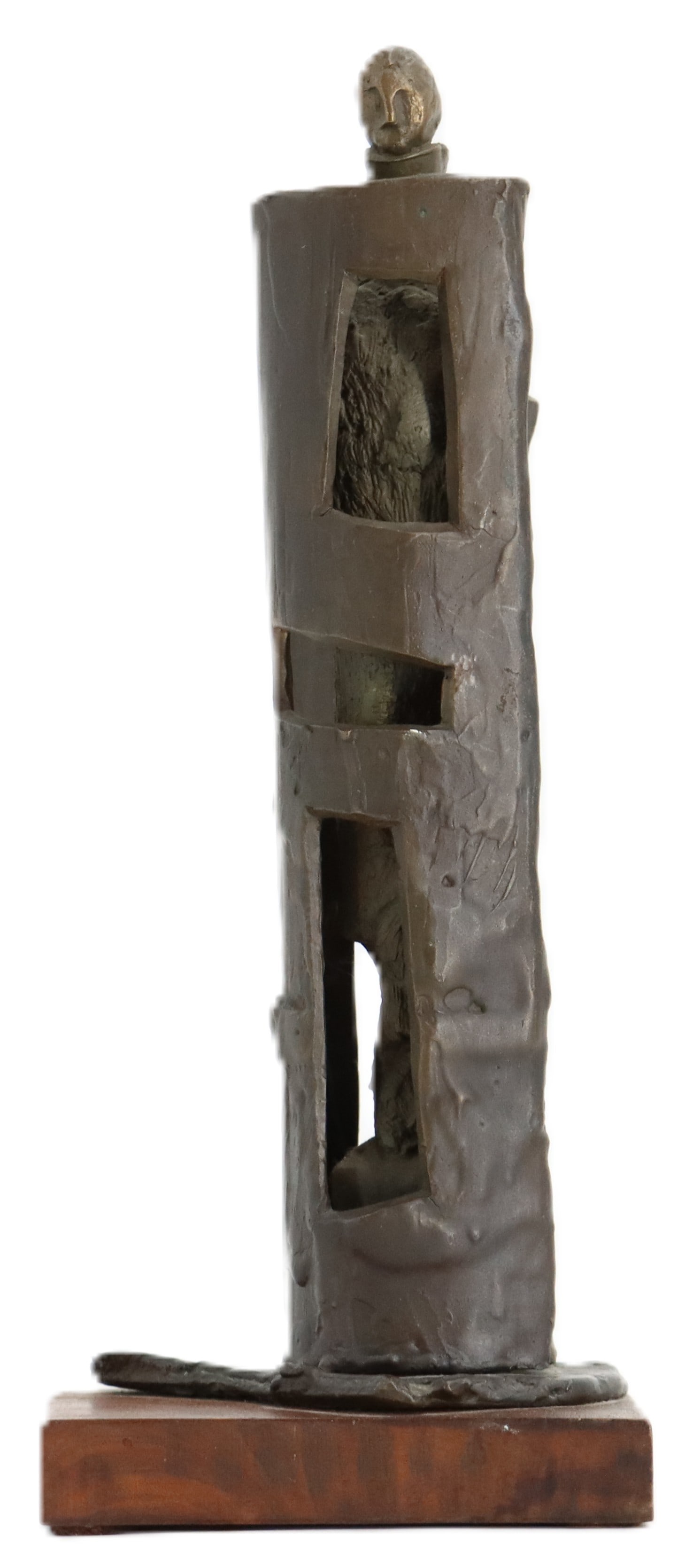 Genevieve Wilson Barnhart (1922-2025) American, Bronze Sculpture "Orthodox I": Genevieve Wilson Barnhart (1922-2025) American, Bronze Sculpture "Orthodox I". 1989. Signed and titled on the base. Size: 4 x 4 1/2 x 11 in. In the 1940's and 1950's Barn