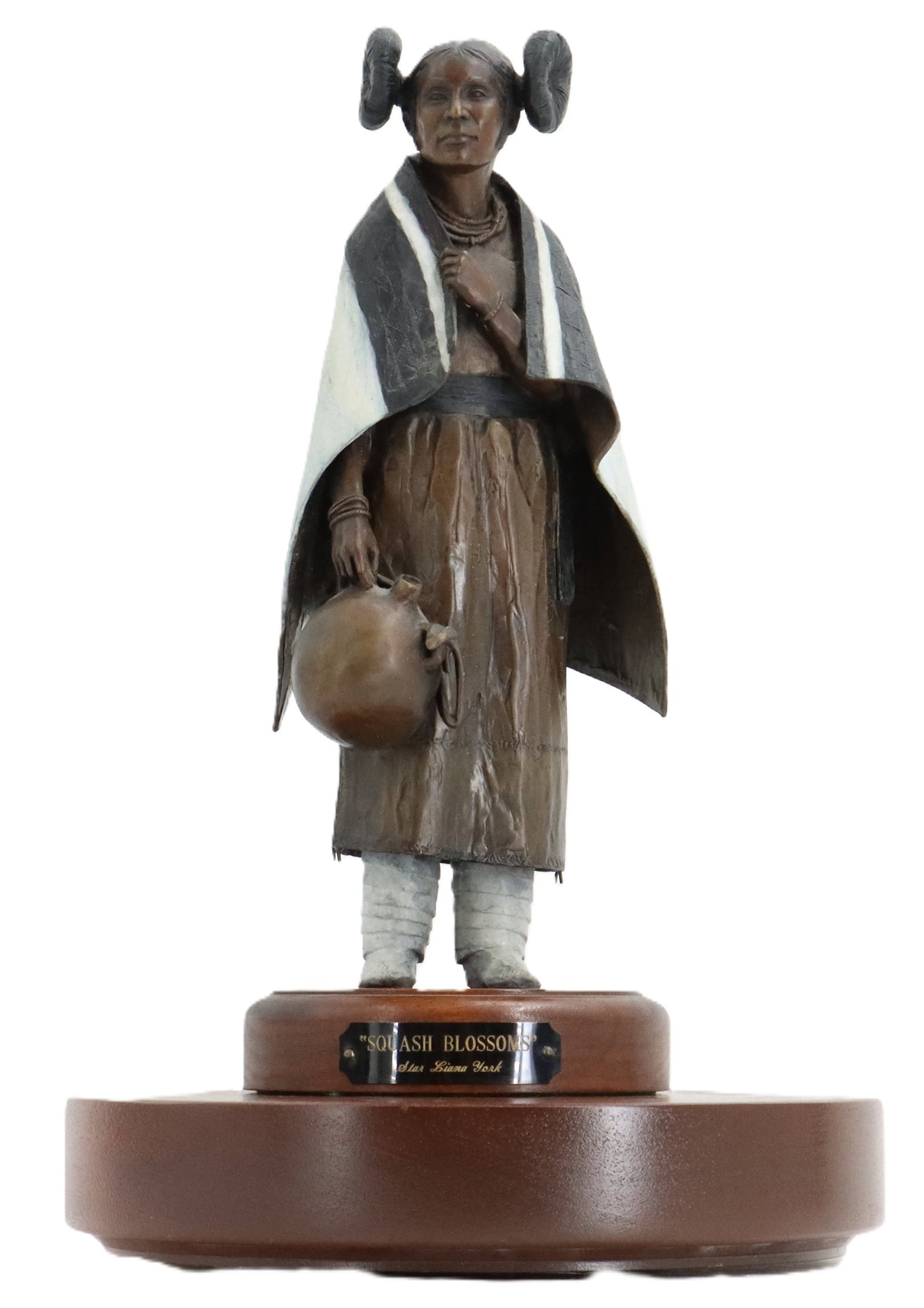 Star Liana York (Born 1952) American, Bronze Sculpture, "Squash Blossoms" (1 of 15)