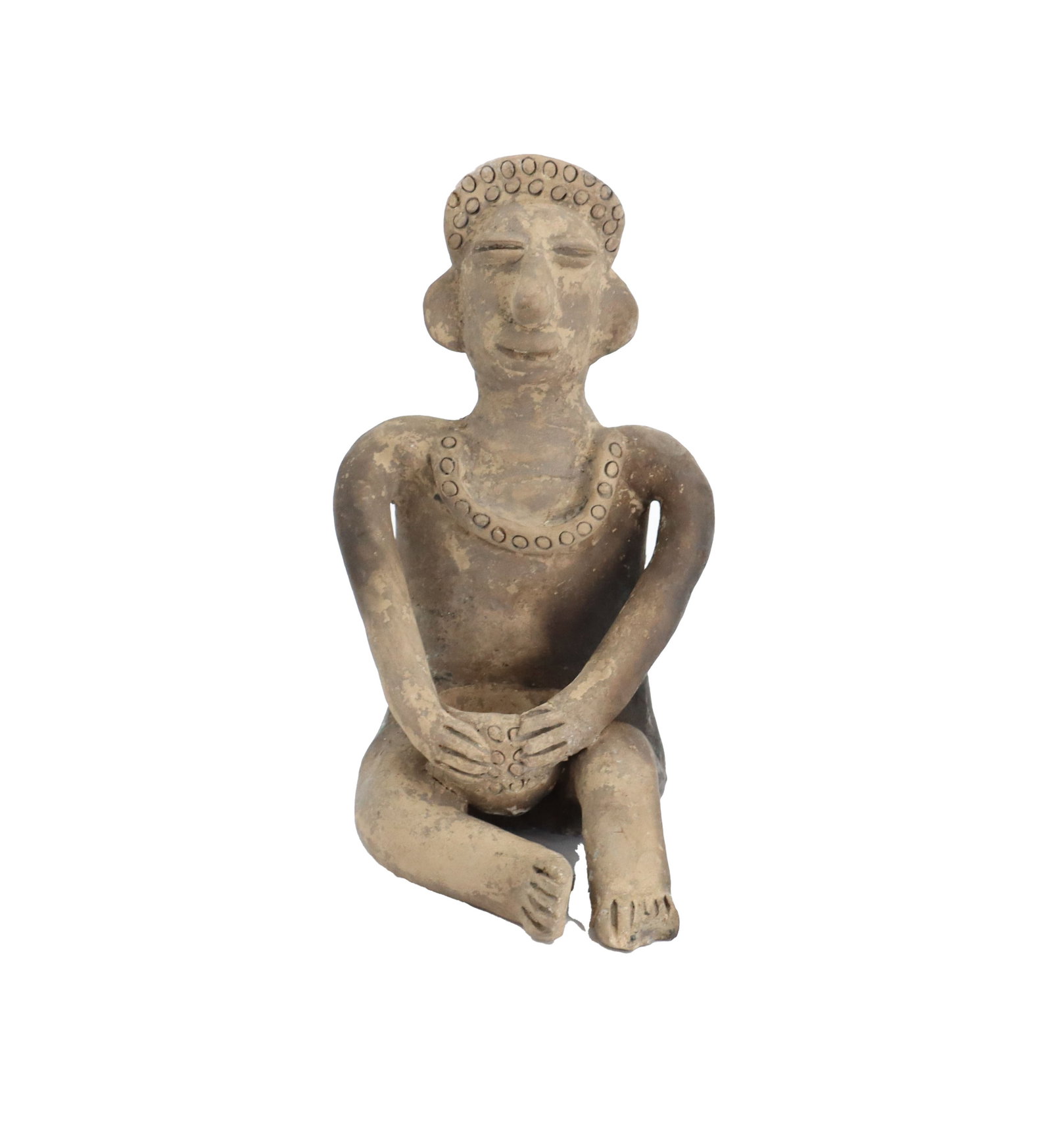 Pre-Columbian Mexican Nayarit Seated Ceramic Statuette (1 of 13)
