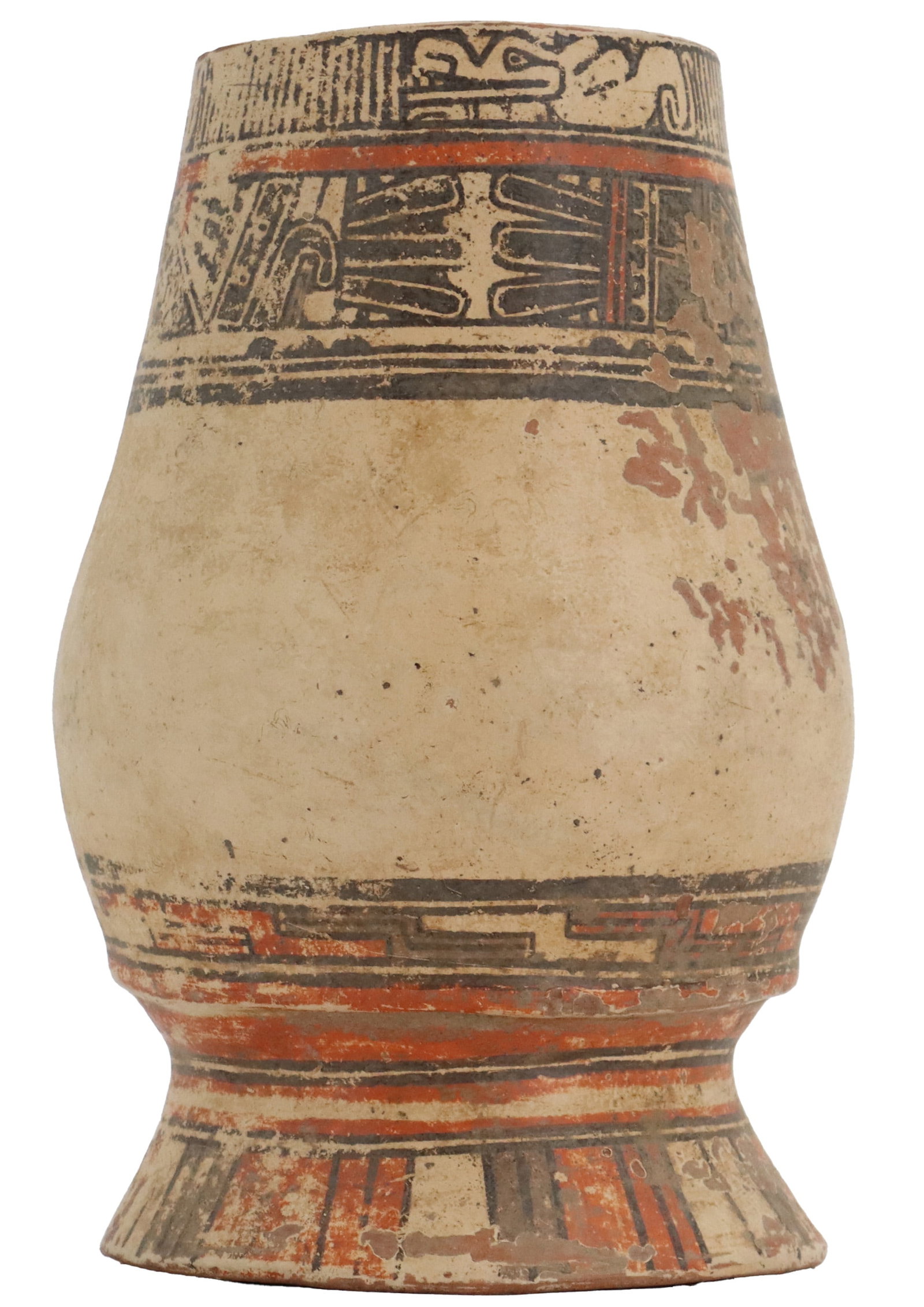 Pre-Columbian Nicoya Costa Rican Footed Polychrome Terracotta Jar (1 of 14)