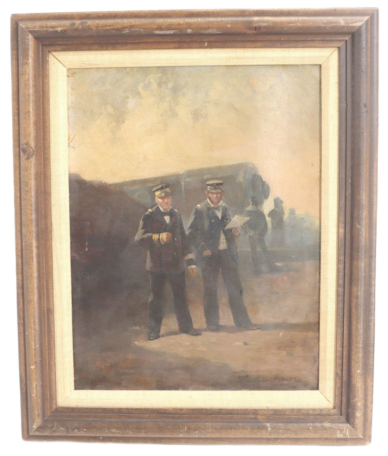 After Winslow Homer (1836-1910) American, Oil on Canvas Nautical Realism (1 of 9)