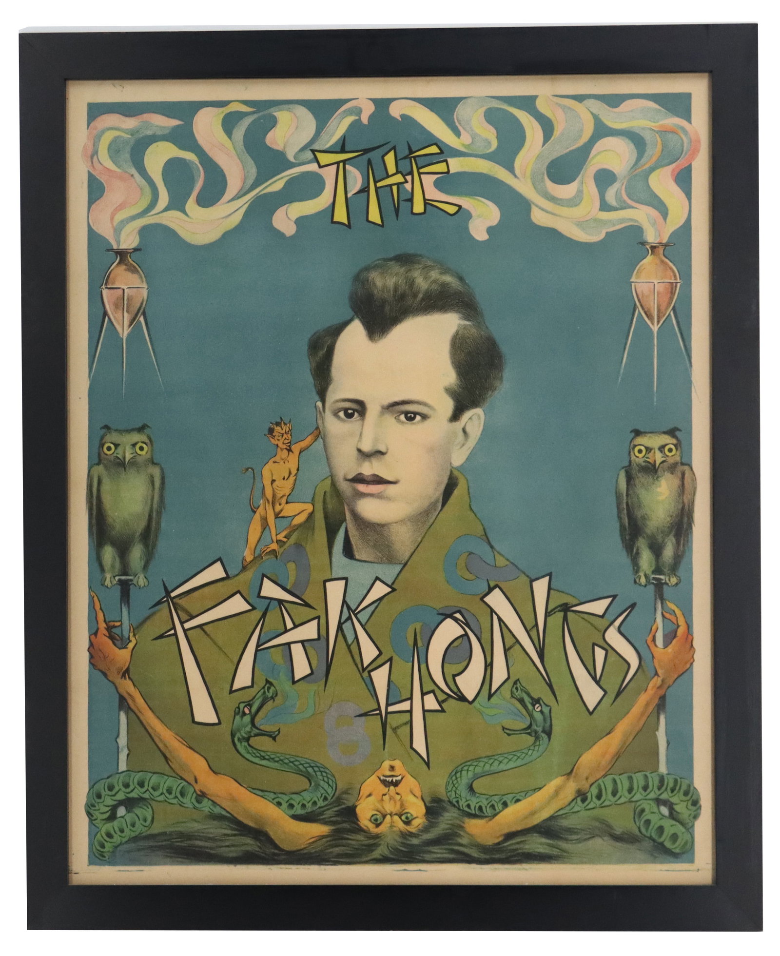 Vintage Original Fak Hongs Magic Poster Circa 1930 (1 of 9)