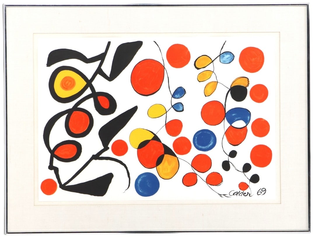 Alexander Calder (1898-1976) American, "Spring Carnival" Original Framed Lithograph (1 of 10)