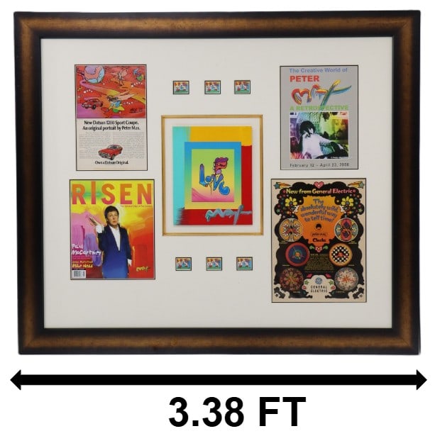 Peter Max (Born 1937) German/American, Acrylic and Mixed Media Collage "Love on Blends 2006 #400" (1 of 15)