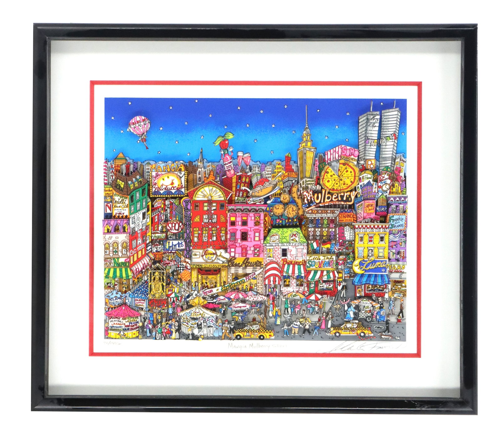 Charles Fazzino (Born 1955) American, Limited Edition 3D Pop Art Display "Mangia Mulberry Street" (1 of 19)