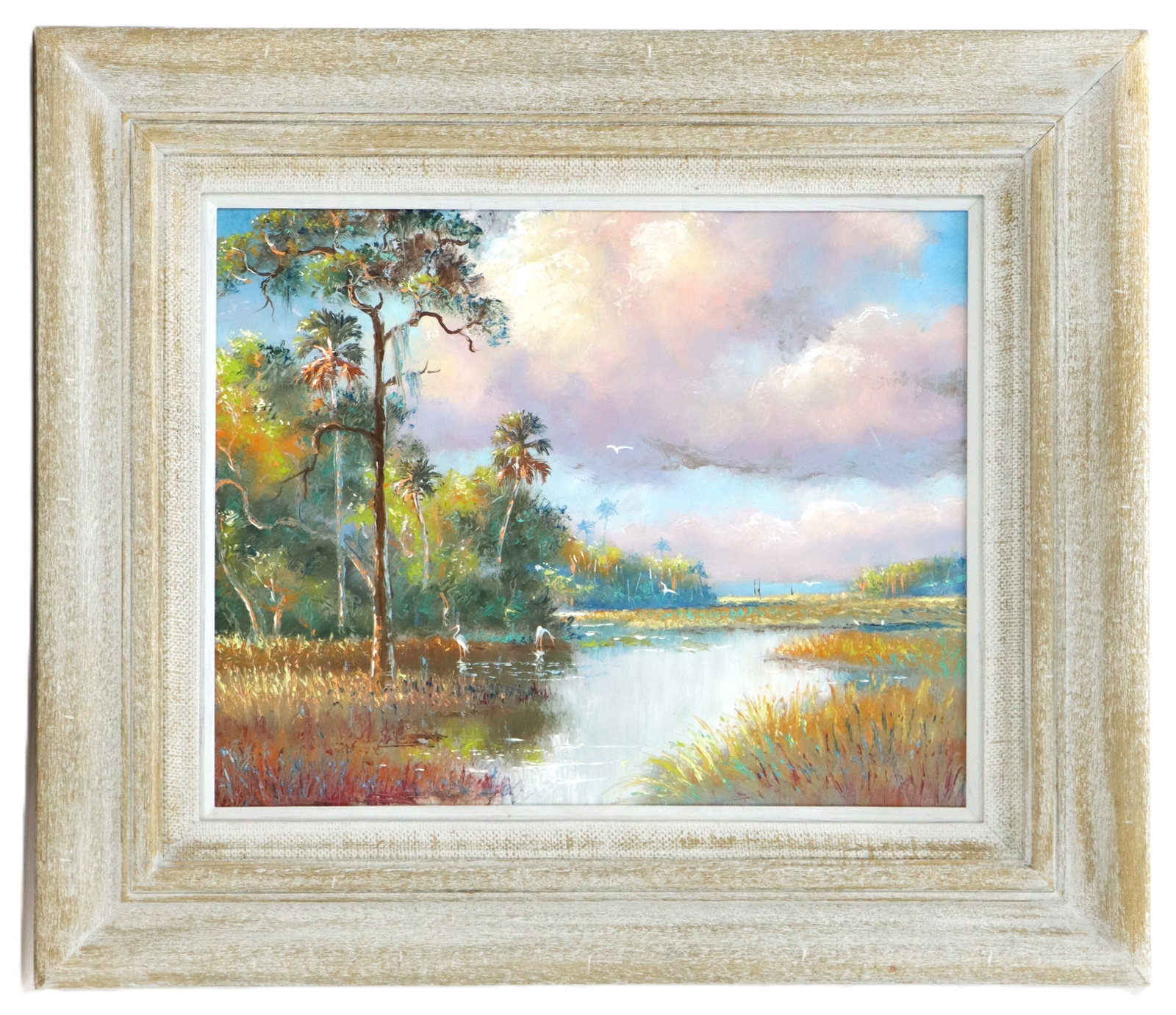 Sam Newton (1948-2019) American, Oil on Canvas Florida Highwaymen Landscape (1 of 7)