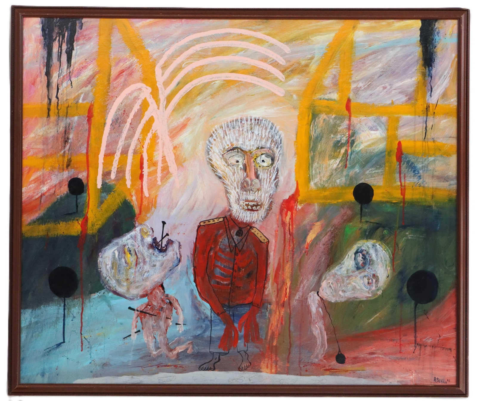 Ronald J. Sloan (Born 1932) American, Oil on Board Neo-Expressionist (1 of 11)