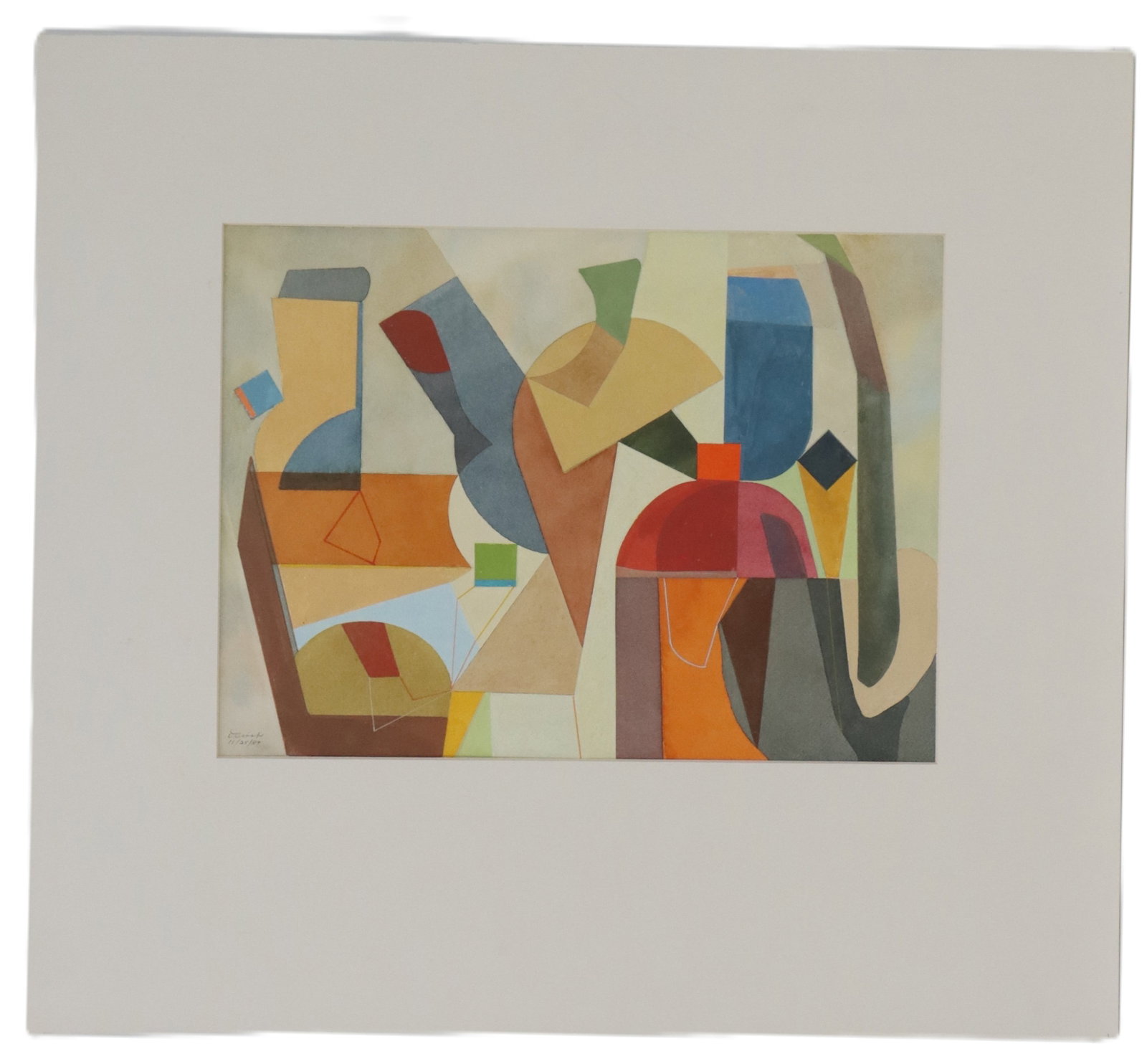 Darell Crisp, 20th Century American, Abstract Watercolor: Darell Crisp, 20th Century American, Abstract Watercolor. Signed and dated lower left. Edward Darrell Crisp was a California painter, sculptor and illustrator. He studied at the San Francisco Academy 