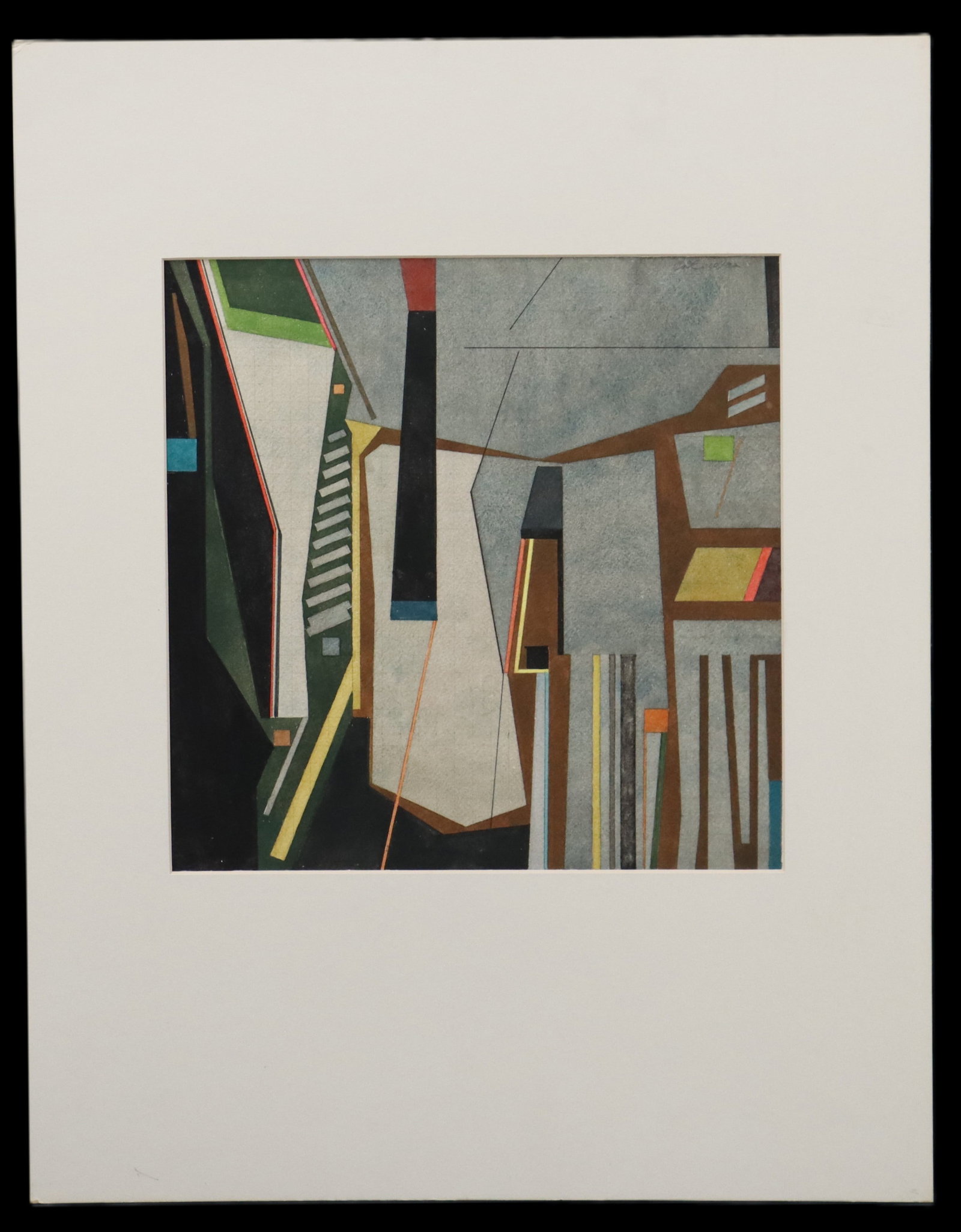 Darell Crisp, 20th Century American, Abstract Watercolor: Darell Crisp, 20th Century American, Abstract Watercolor. Signed and dated upper right. Edward Darrell Crisp was a California painter, sculptor and illustrator. He studied at the San Francisco Academy