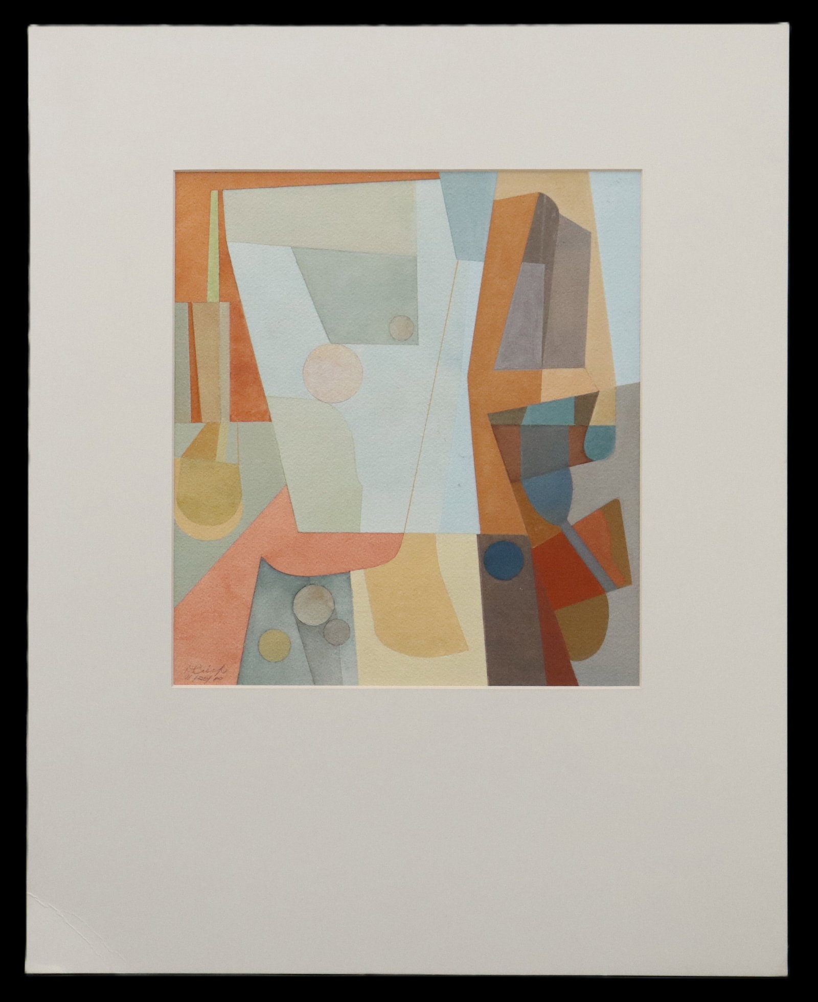 Darell Crisp, 20th Century American, 1991 Abstract Watercolor: Darell Crisp, 20th Century American, Abstract Watercolor. Signed and dated upper right. Edward Darrell Crisp was a California painter, sculptor and illustrator. He studied at the San Francisco Academy