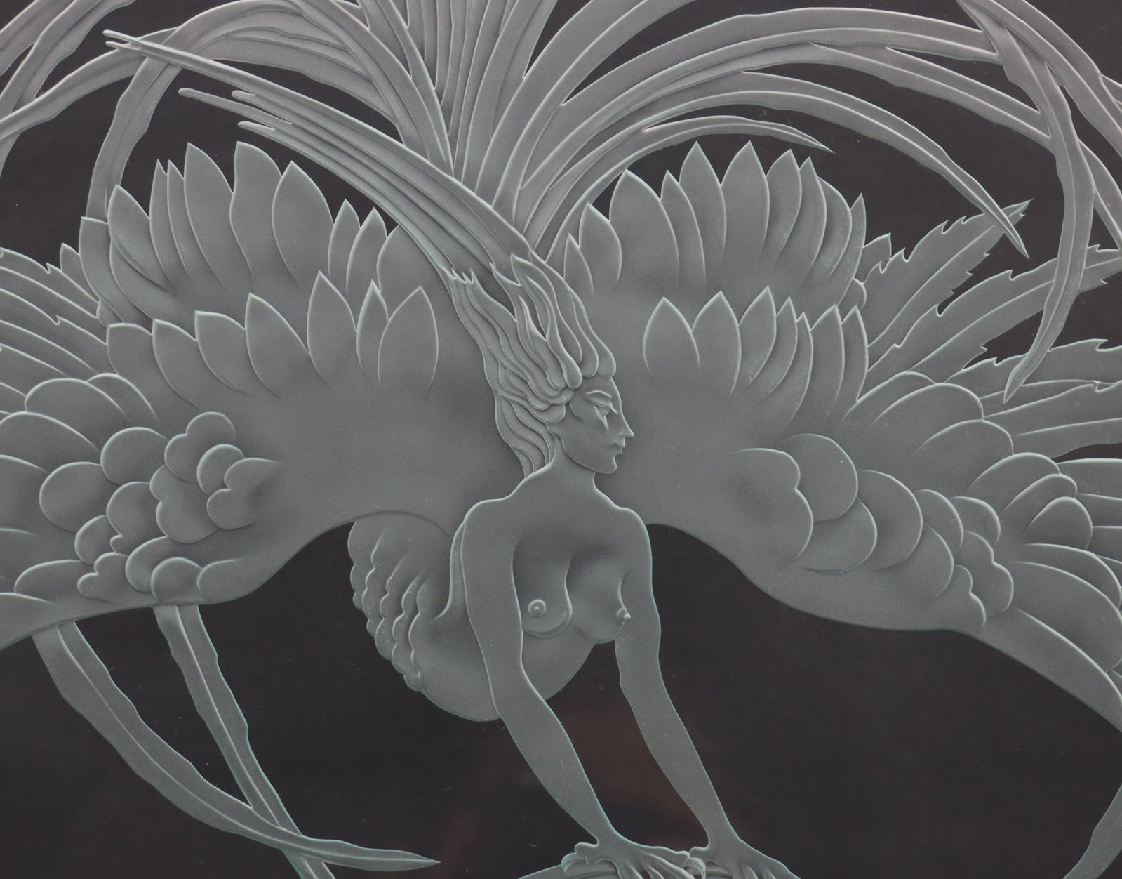 Lalique Crystal "Firebird" Frosted and Molded Sculpture - 10