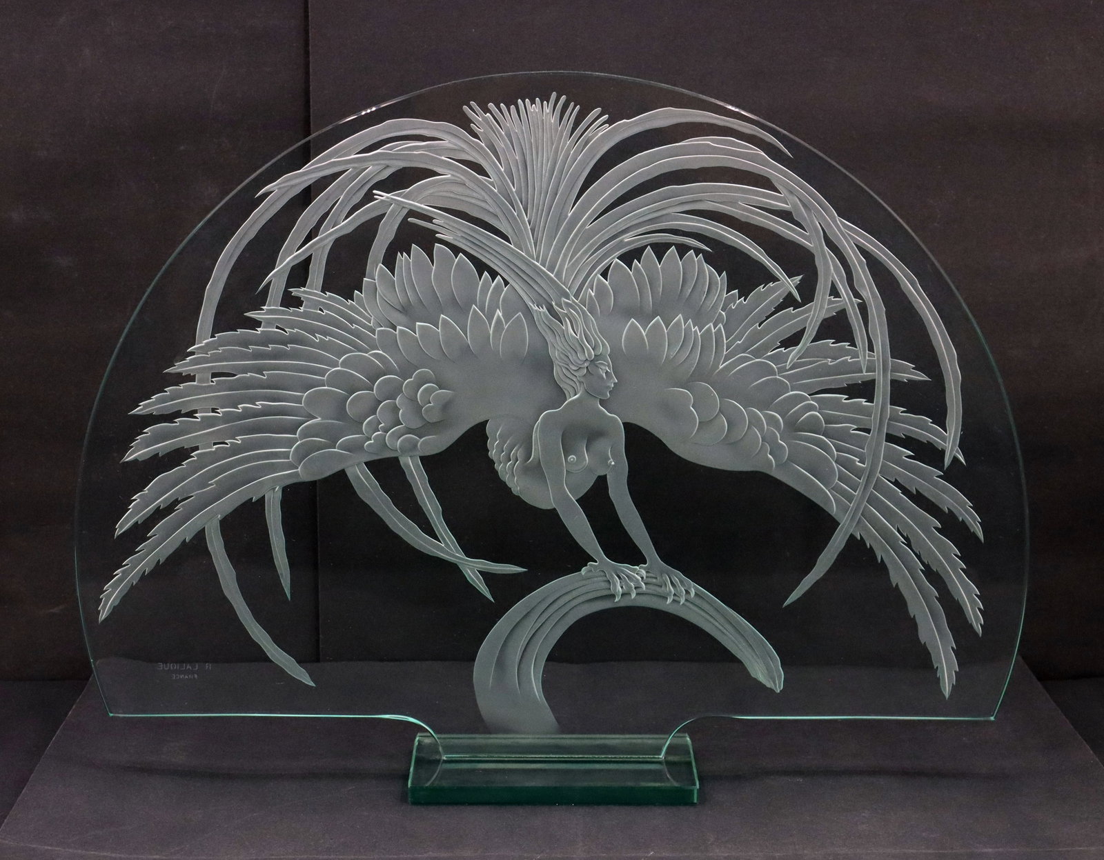 Lalique Crystal "Firebird" Frosted and Molded Sculpture - 3