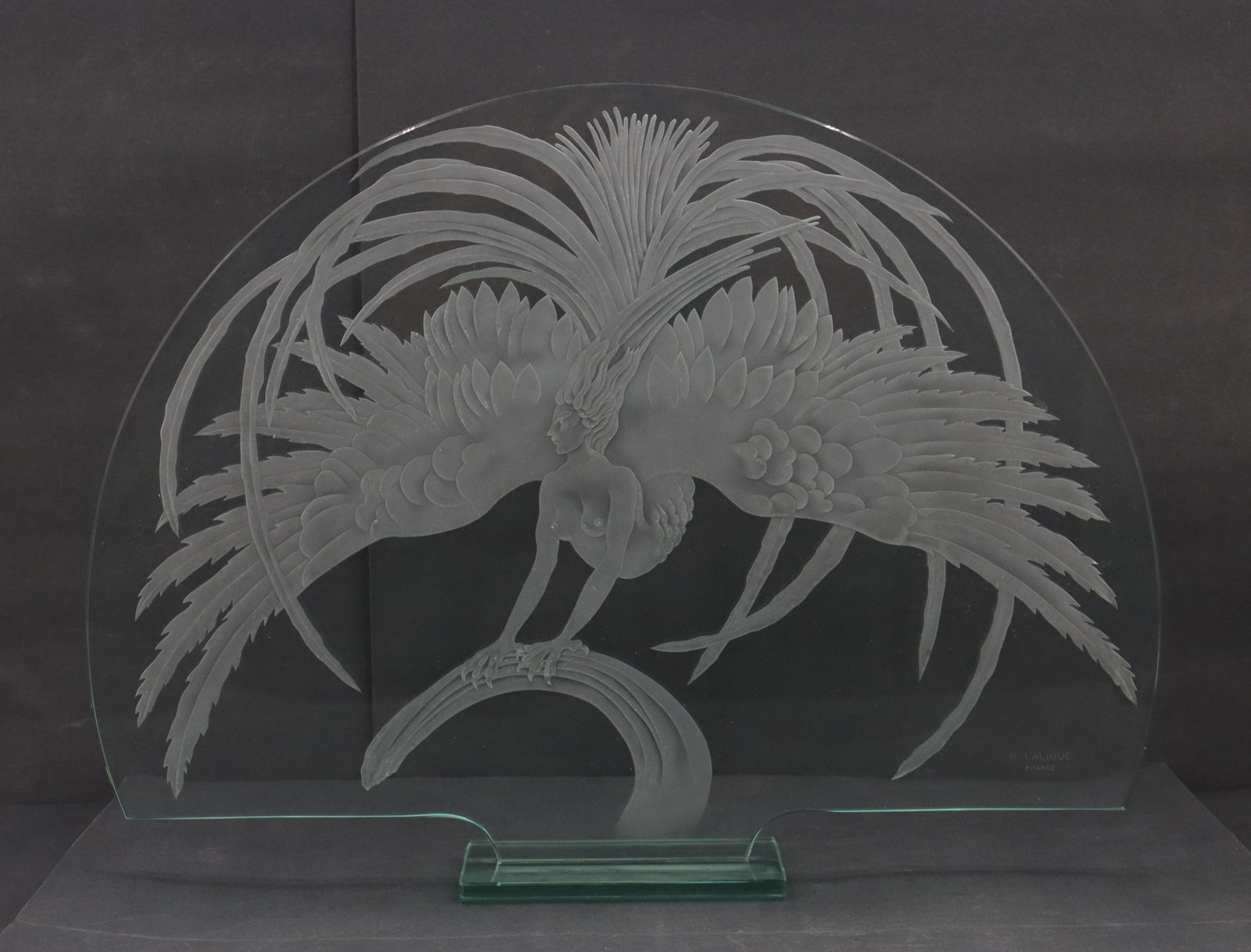Lalique Crystal "Firebird" Frosted and Molded Sculpture - 5