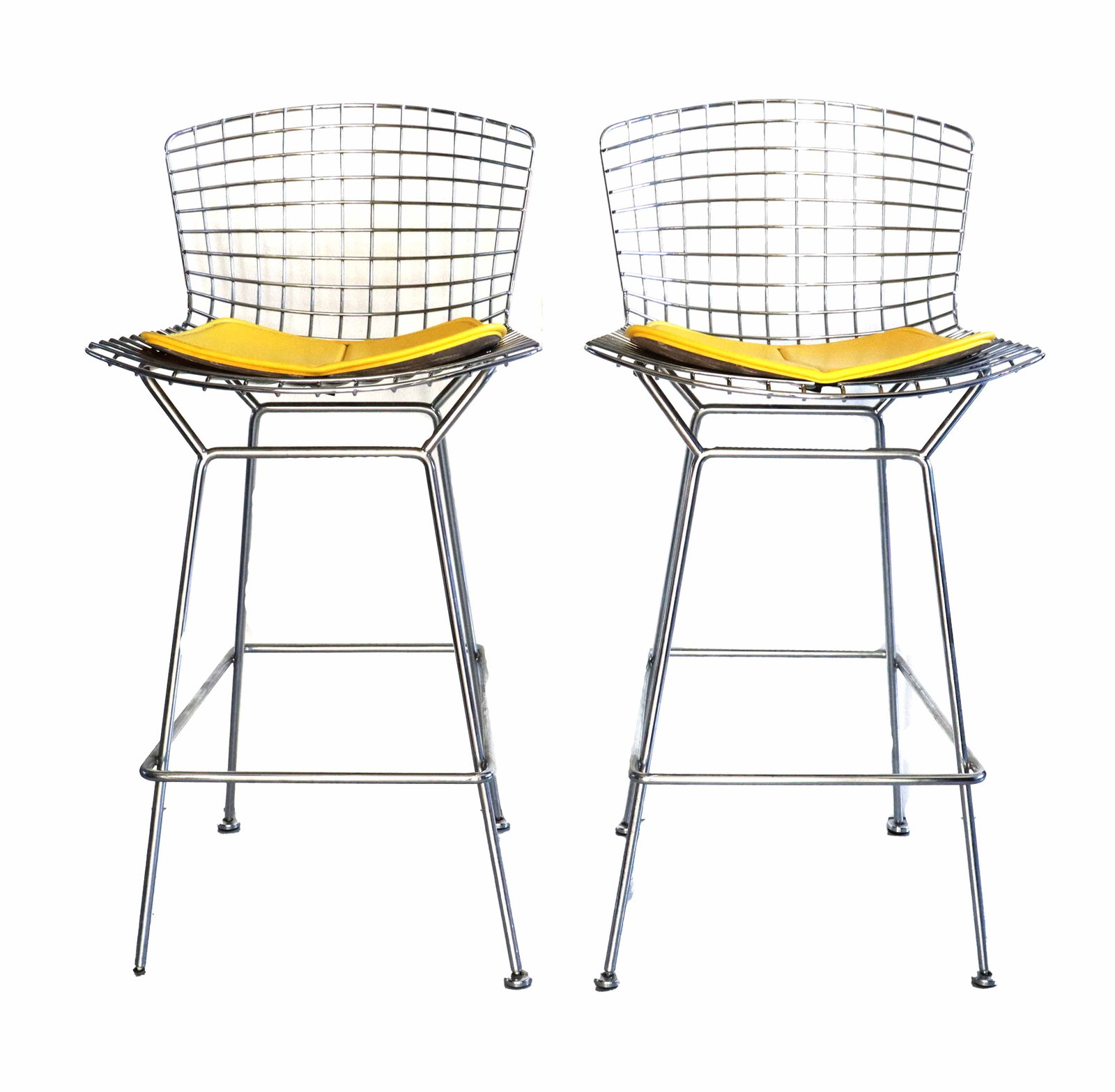 Harry Bertoia (1915-1978) American, Pair of Collection for Knoll Metal Mesh Stools (1 of 14)