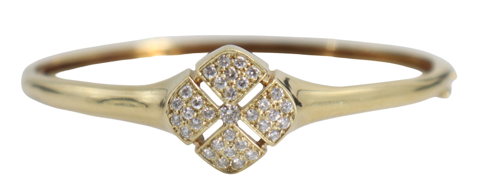14k Gold and Diamond Bangle Bracelet - Gross 14.7 g. (1 of 13)