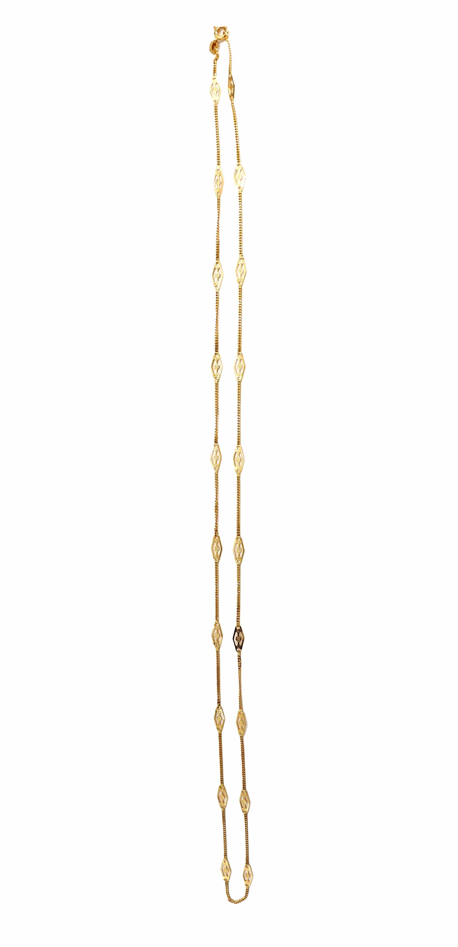 18k Gold Chain Necklace - 6.9 g. (1 of 14)