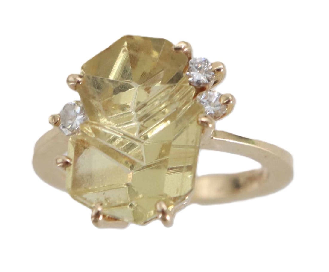 14k Yellow Gold and Citrine Ring - Gross 4.9 g. (1 of 12)