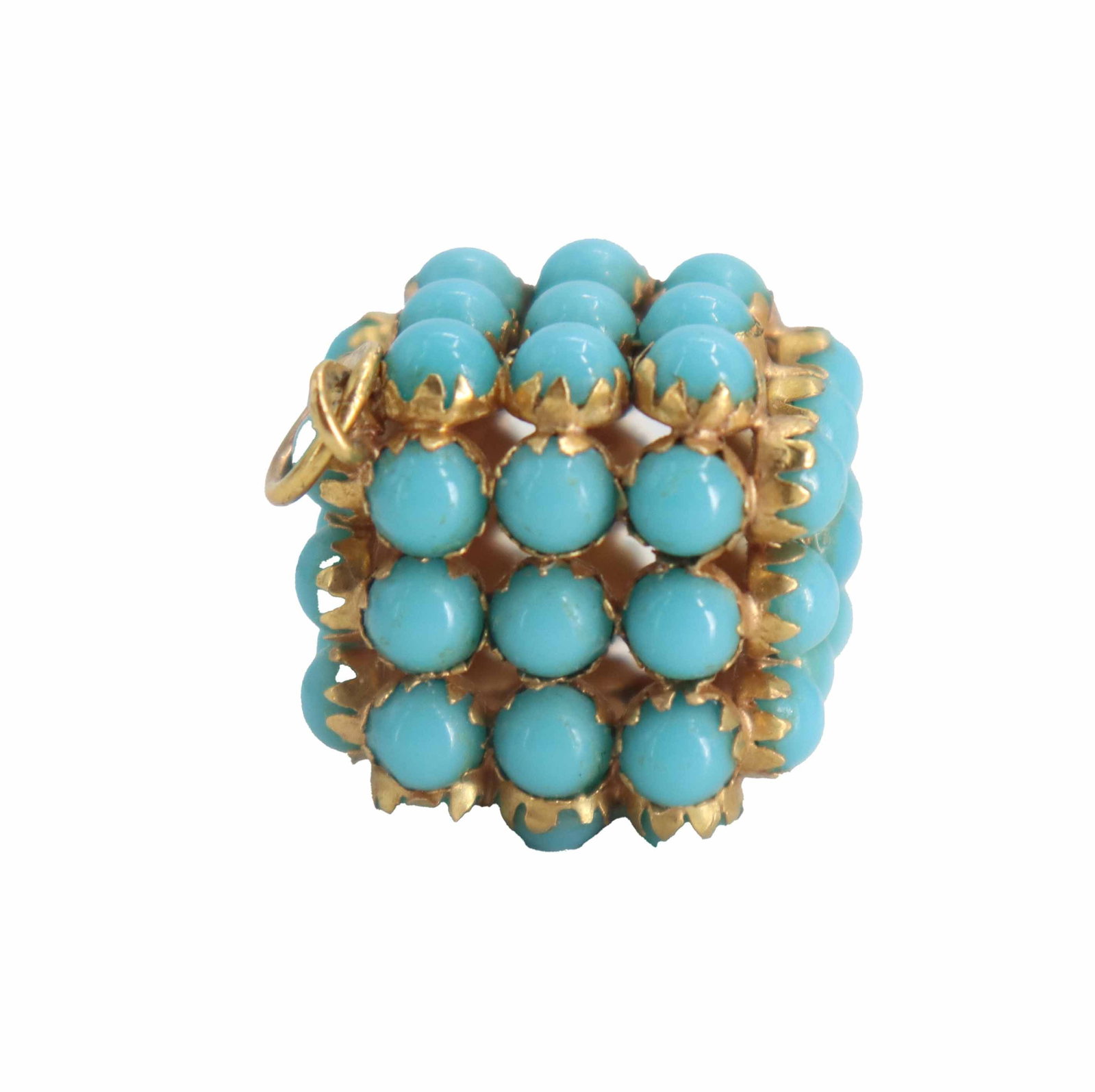 Tested 14k Gold and Turquoise Charm - Gross 5.5 g. (1 of 10)