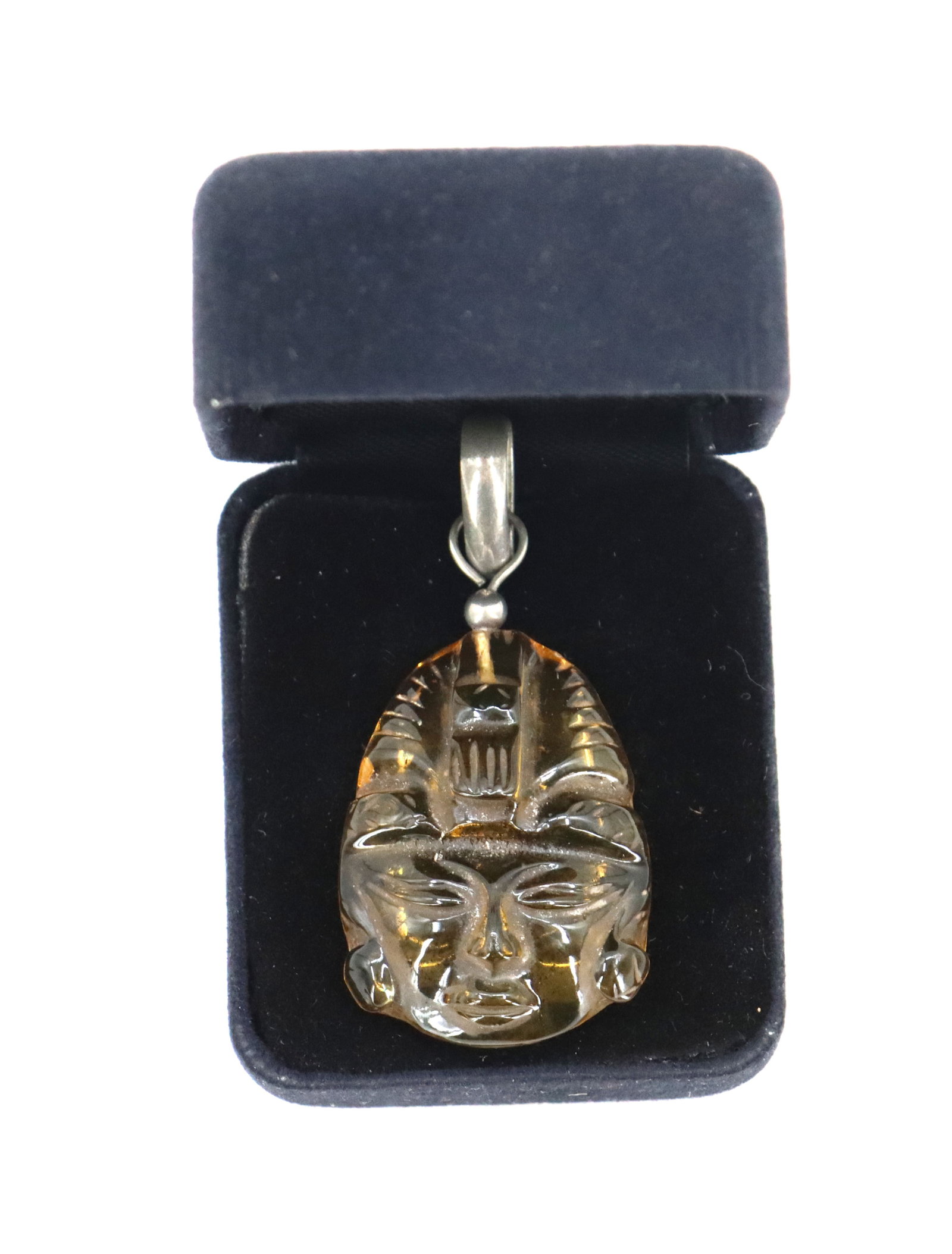 Golden Amber Pendant of an Egyptian Pharoah (1 of 9)